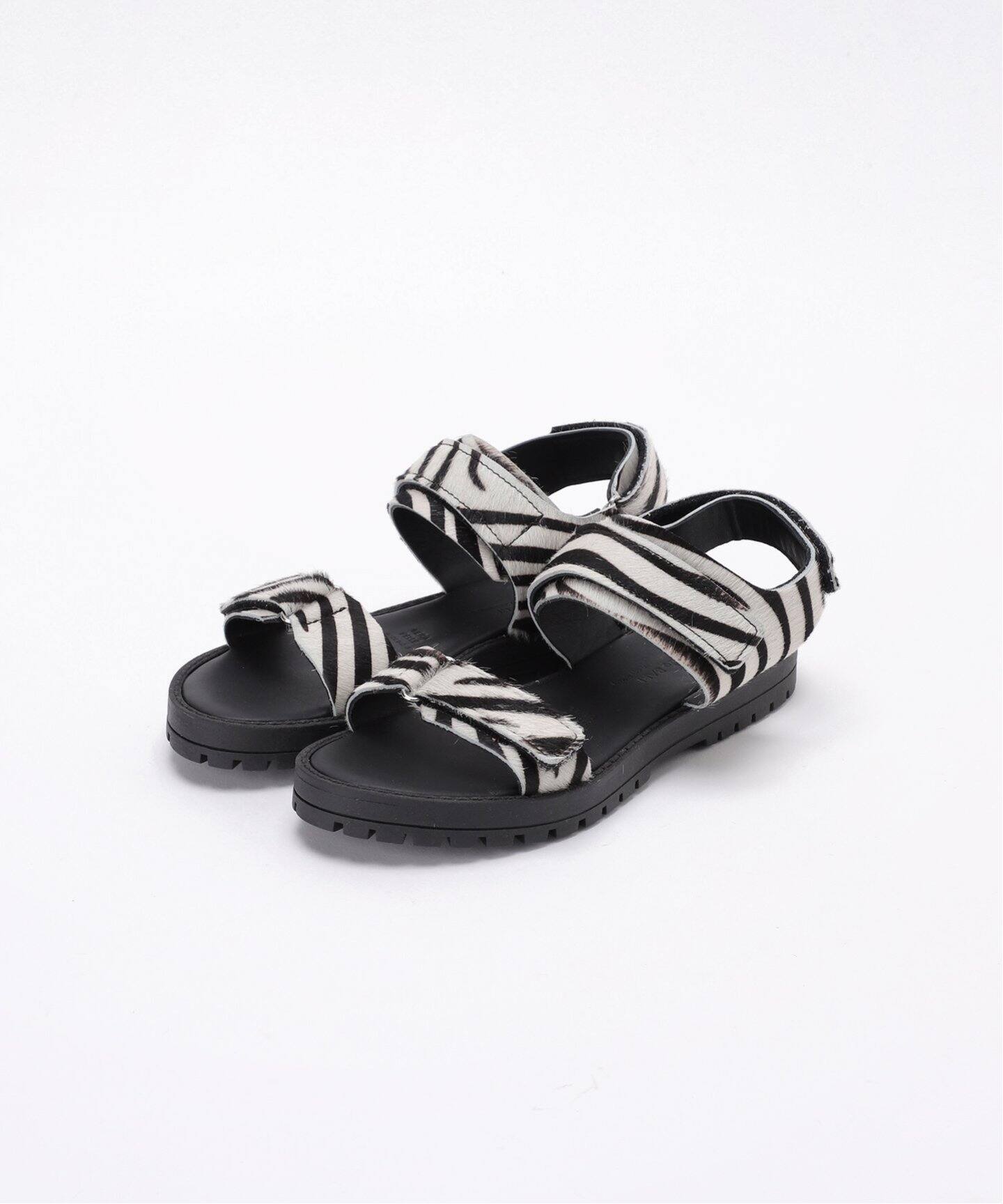 MAURO de BARI/マウロディバリ】ゼブラベルクロサンダル（サンダル  