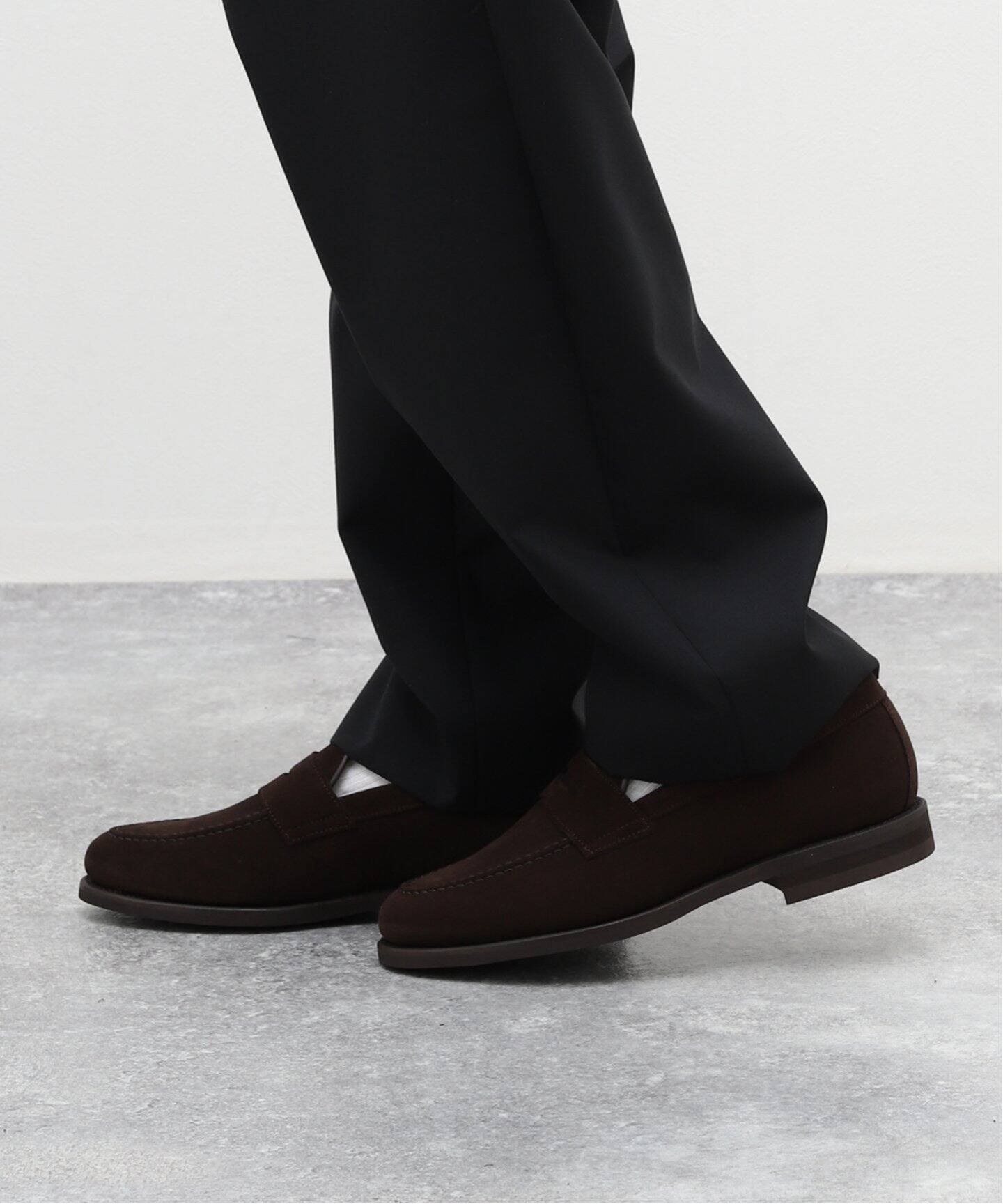 Berwick1707 / バーウィック1707】Suede Penny Loafer 5260（レザー  