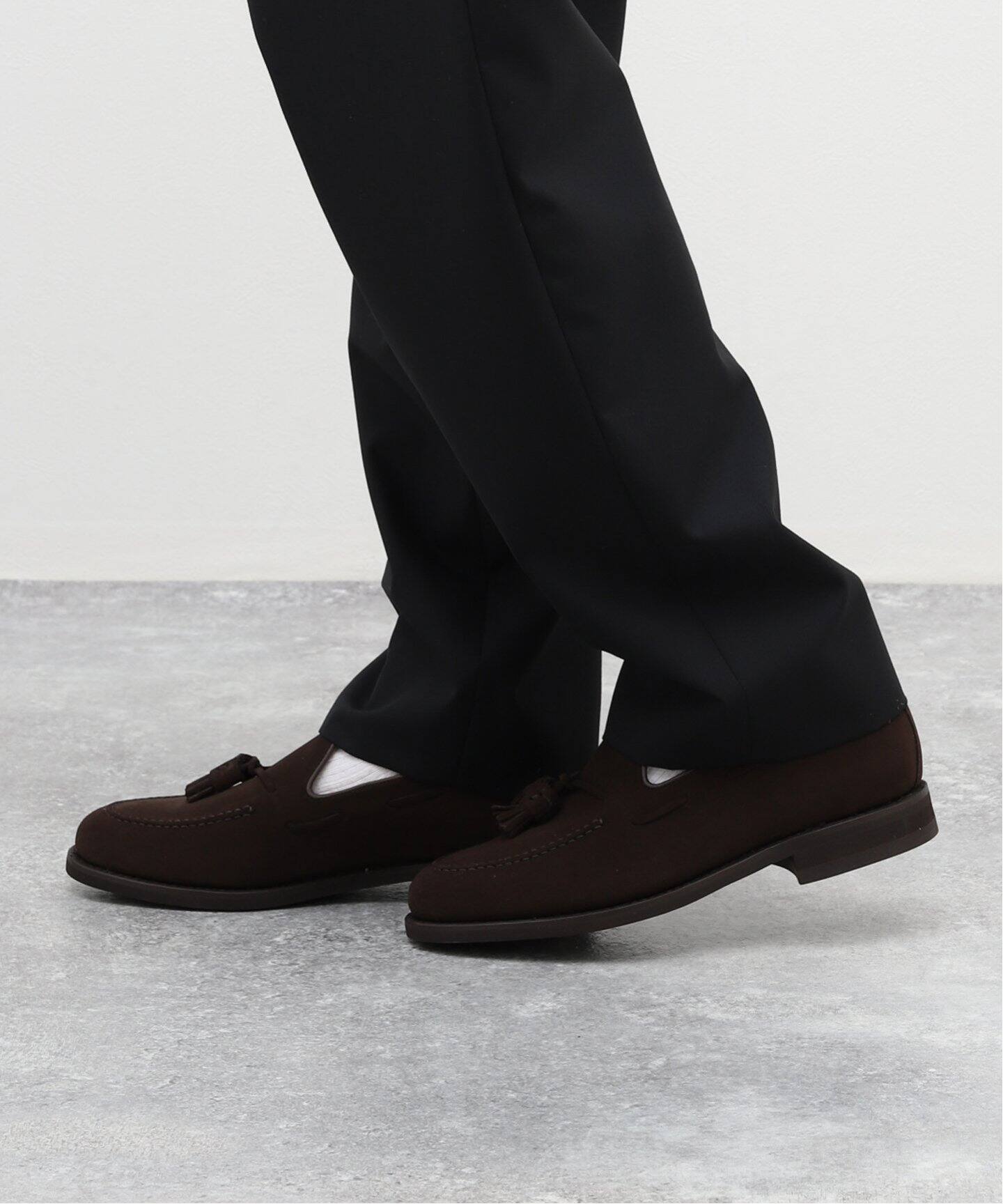 Berwick1707 / バーウィック1707】Suede Tassel Loafer 8491（レザー 