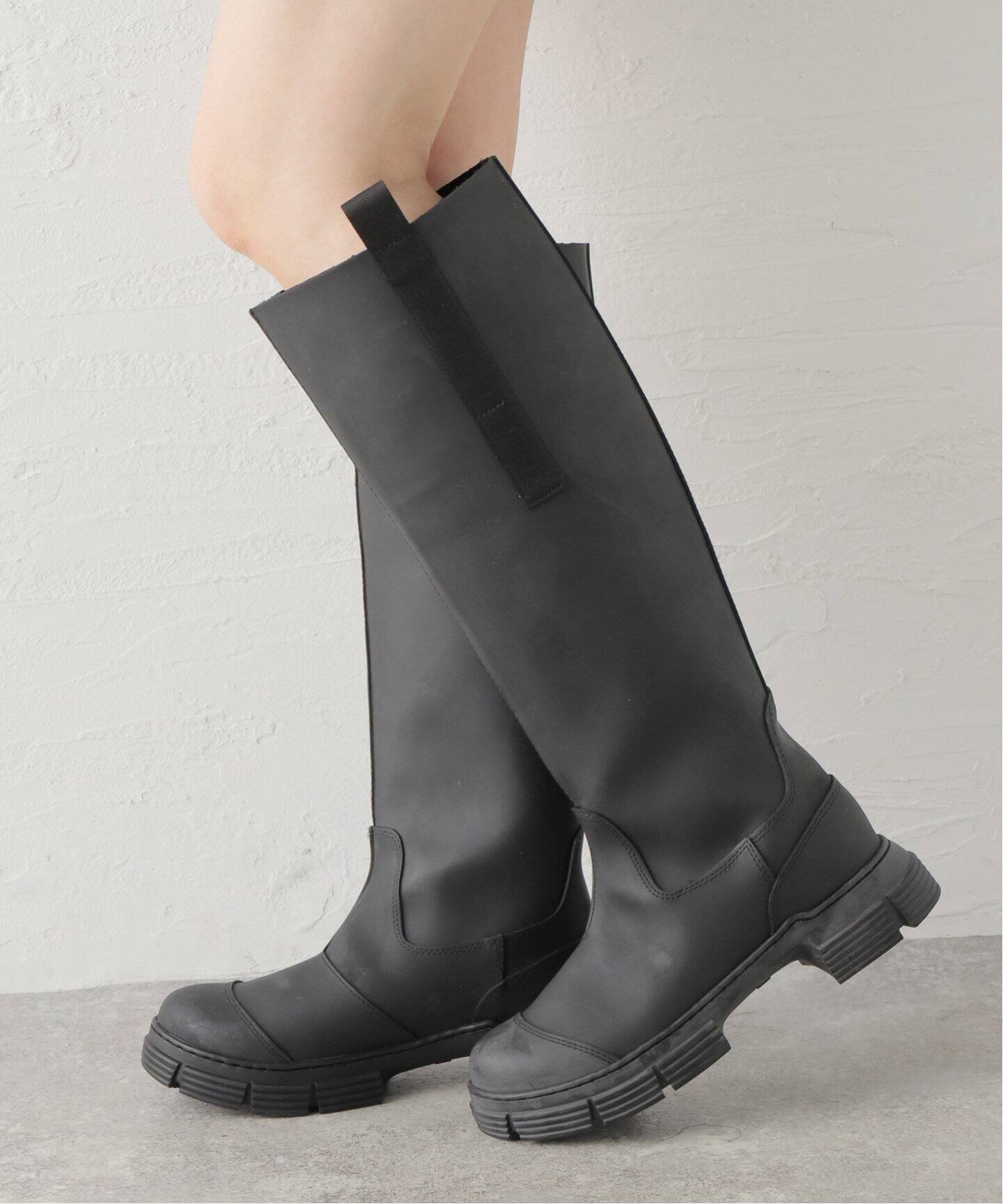 GANNI/ガニー】 Recycled Rubber Country Boot：ブーツ（ロングブーツ 