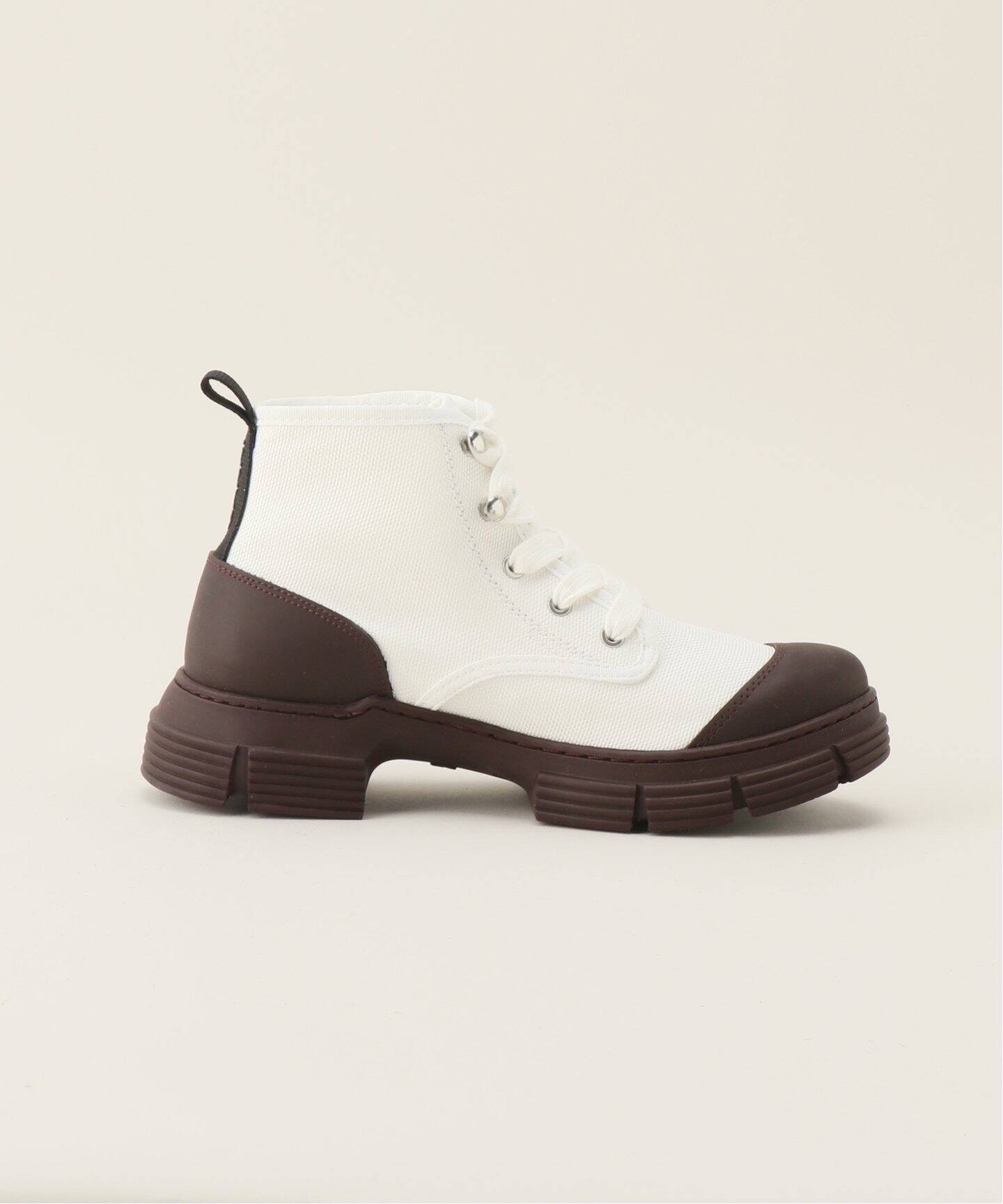 GANNI / ガニー】Recycled Rubber Lace Up City Boot：ブーツ 