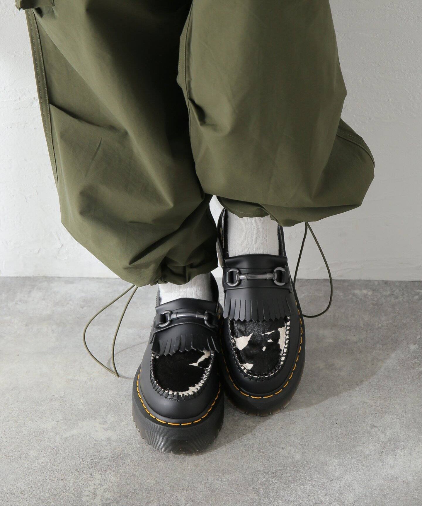 Dr.Martens/ドクターマーチン】Adrian Snaffle Quad：ローファー 