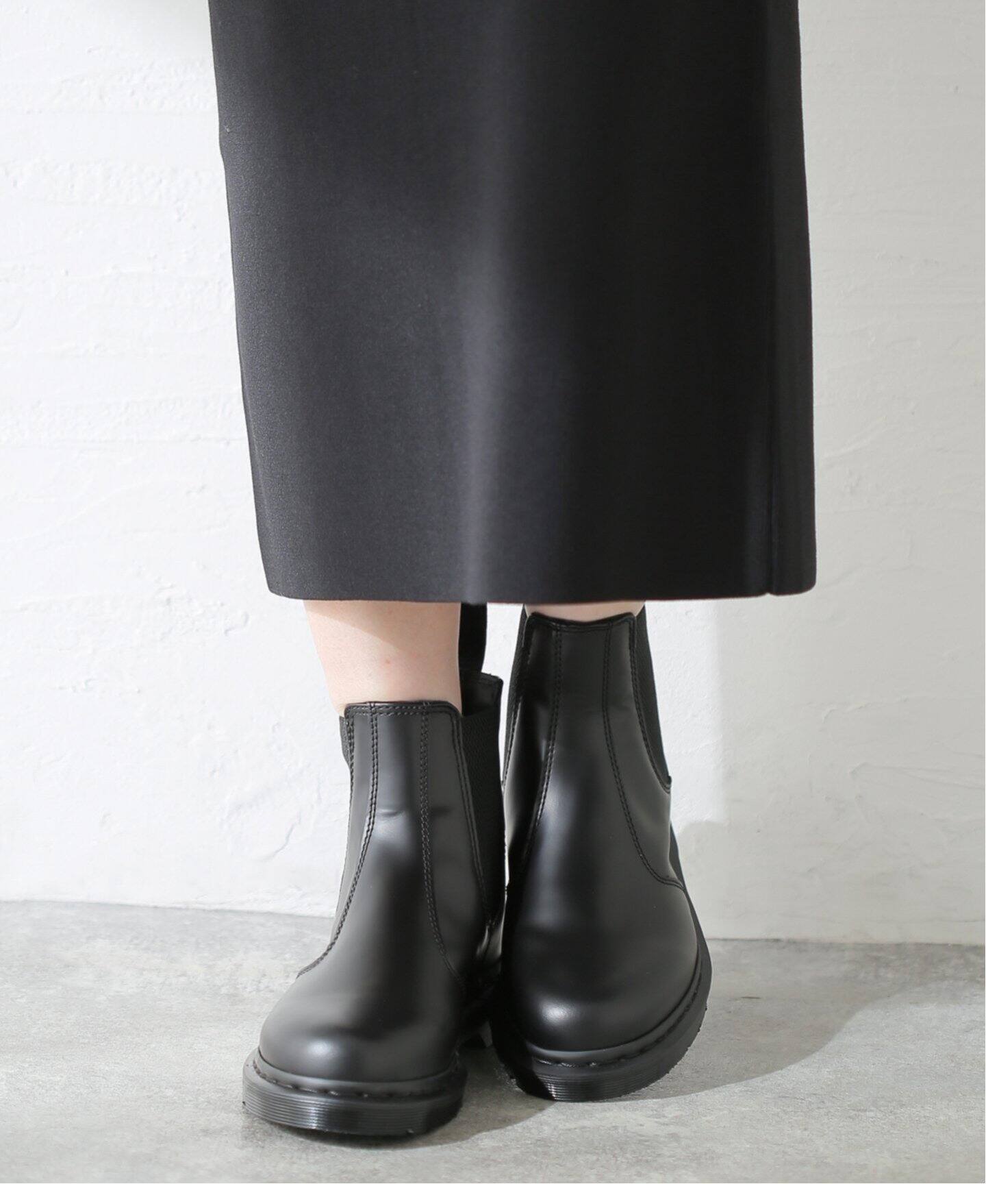 Dr. Martens 陥る 黒 アンクルブーツ 高ヒール