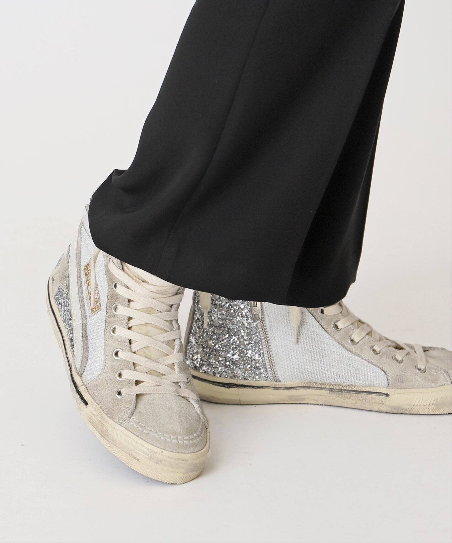 GOLDEN GOOSE/ゴールデングース】 SLIDE NET AND GLITTER UPPER  