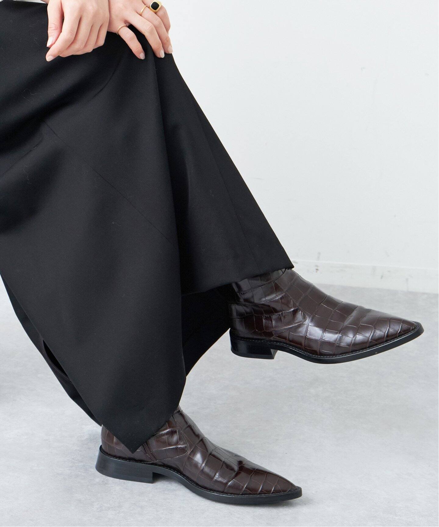 Victoria Beckham/ヴィクトリア ベッカム】 EMBOSSED CROC CALF ブーツ 