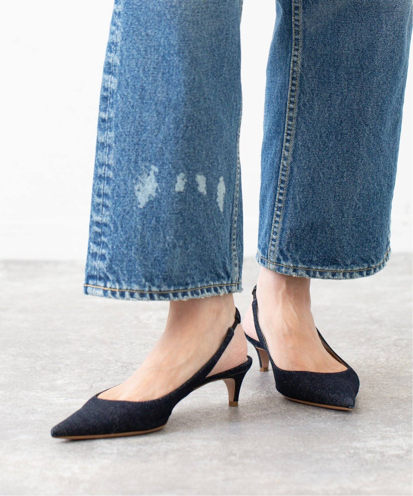 PELLICO/ペリーコ】 SLINGBACK HEEL DENIM（パンプス）｜Deuxieme 