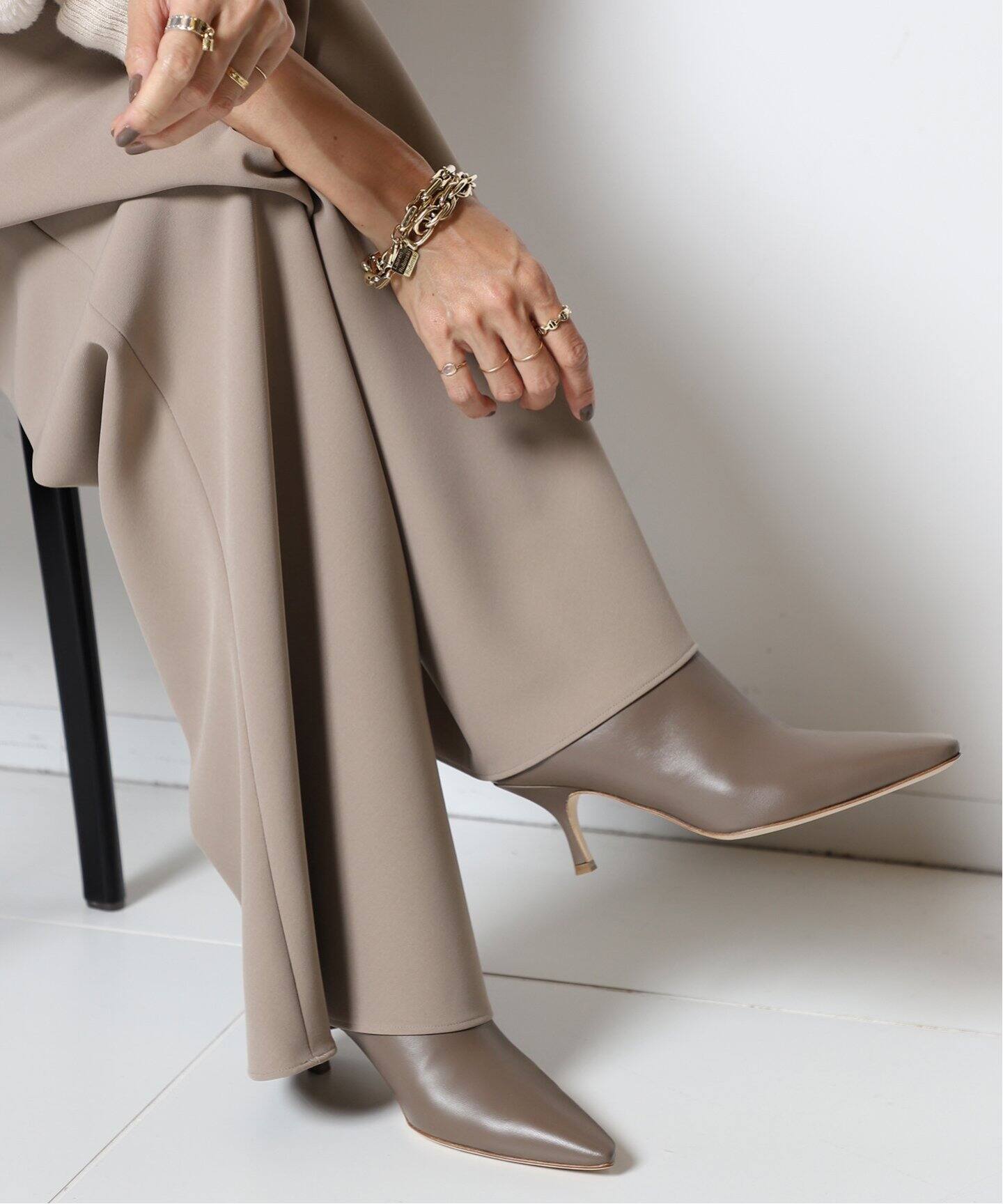 Deuxieme 【BRENTELLA/ブレンテッラ】SHORT BOOTS37（부츠 - 블루마운틴） 