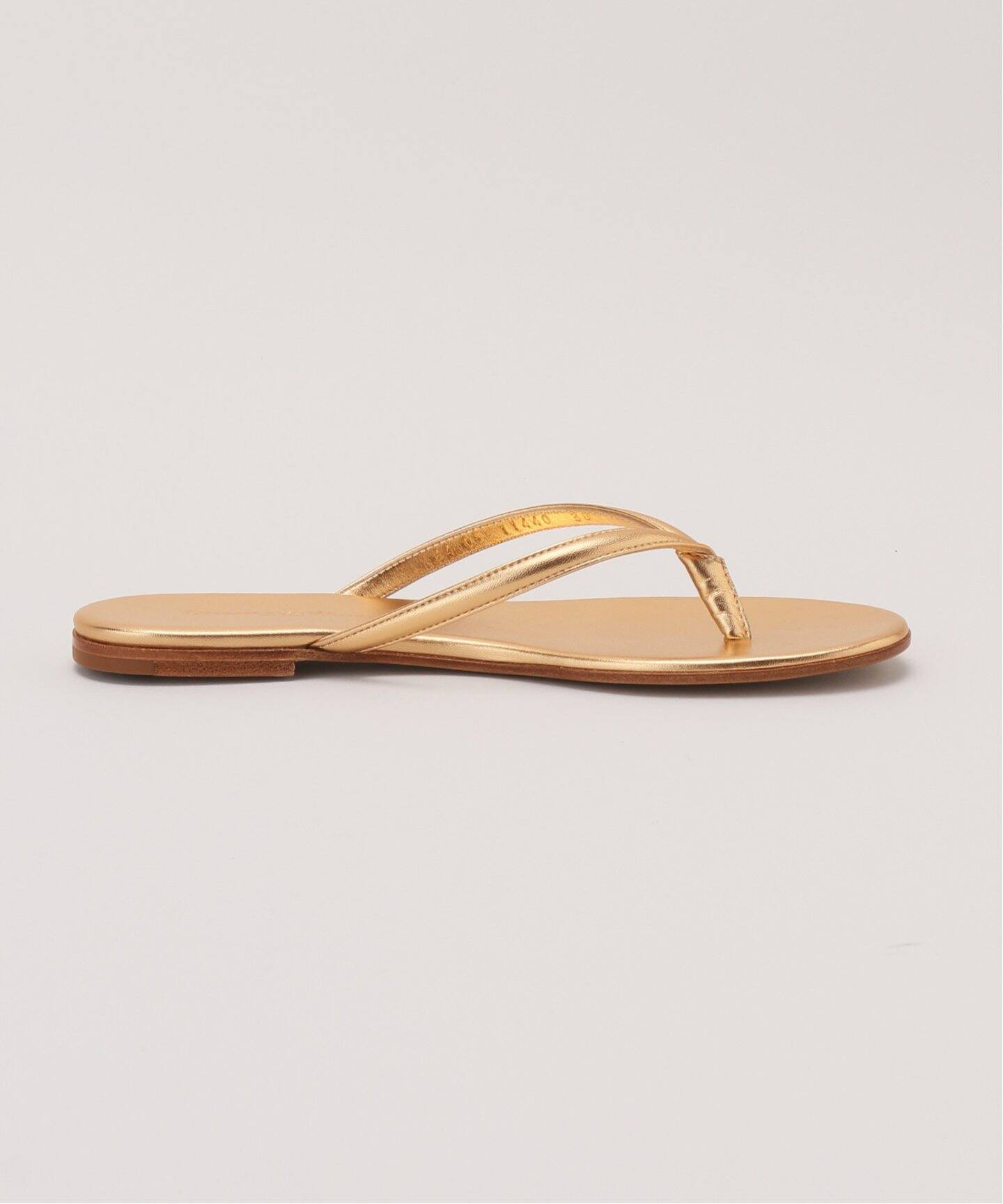 GIANVITO ROSSI/ジャンヴィト ロッシ】GOLD FLAT サンダル（サンダル 