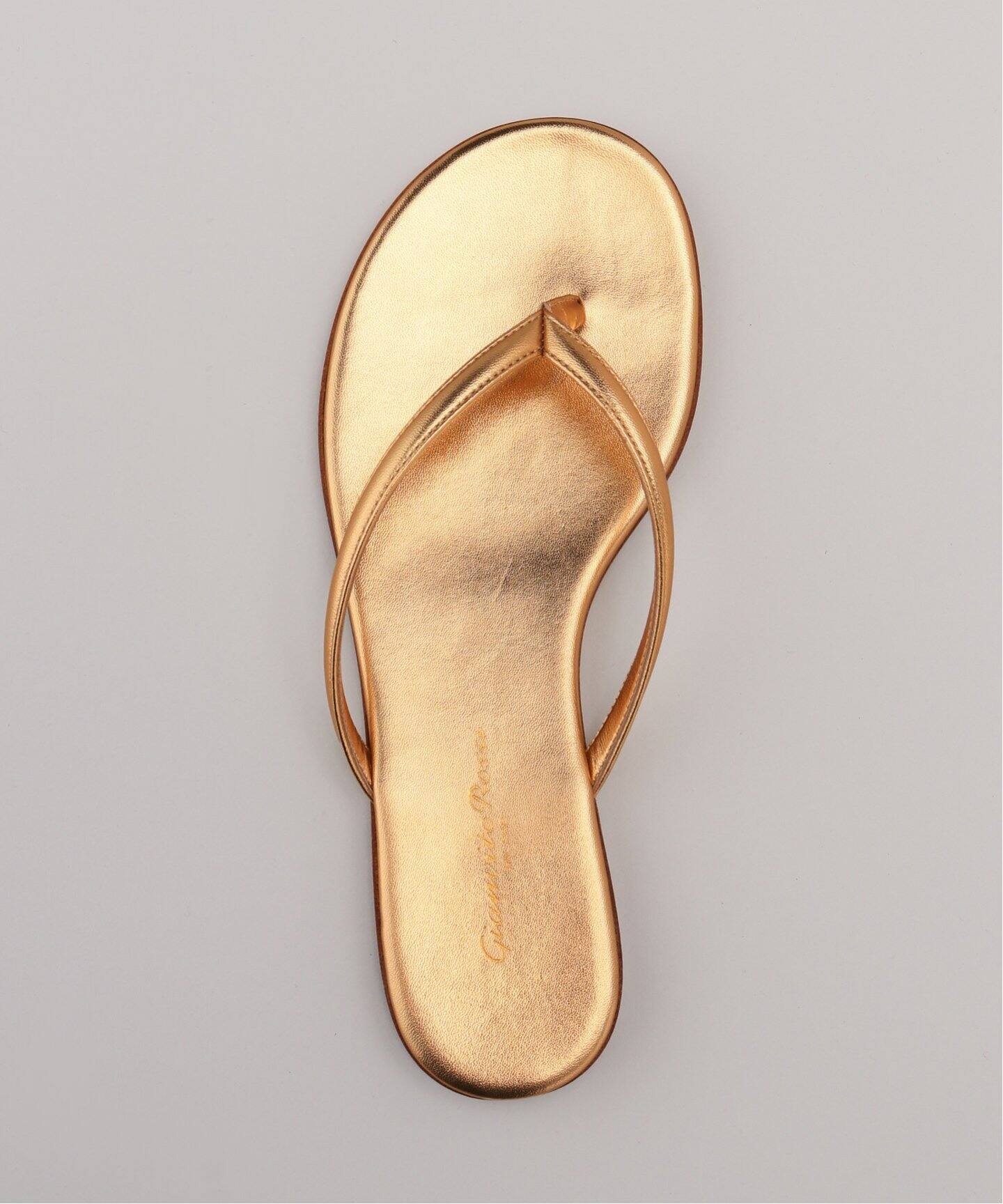 GIANVITO ROSSI/ジャンヴィト ロッシ】GOLD FLAT サンダル（サンダル  