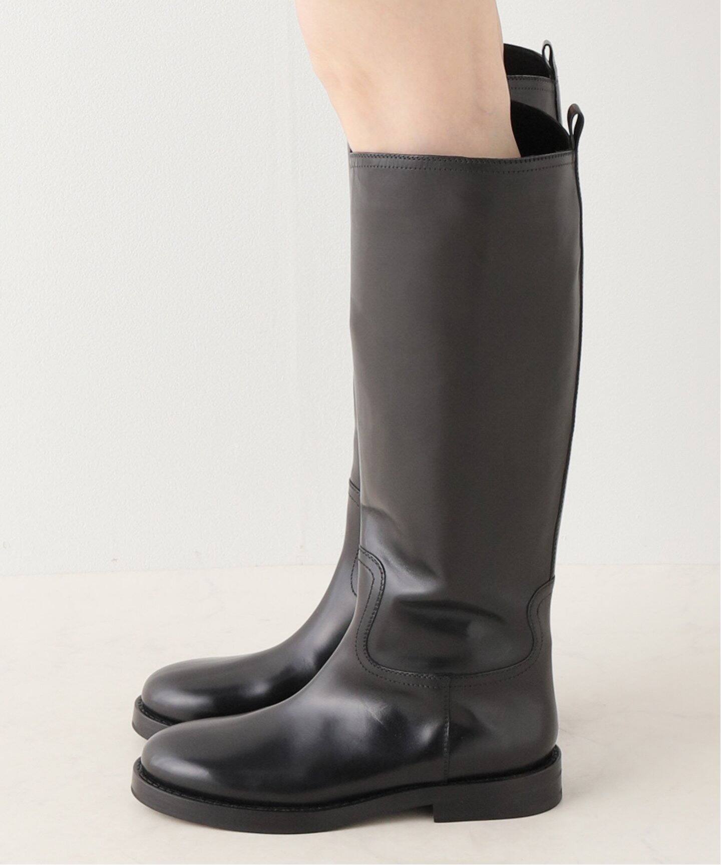 新品 35 SARTORE ロングブーツ 黒 フラット サルトル 22（歩きやすい  