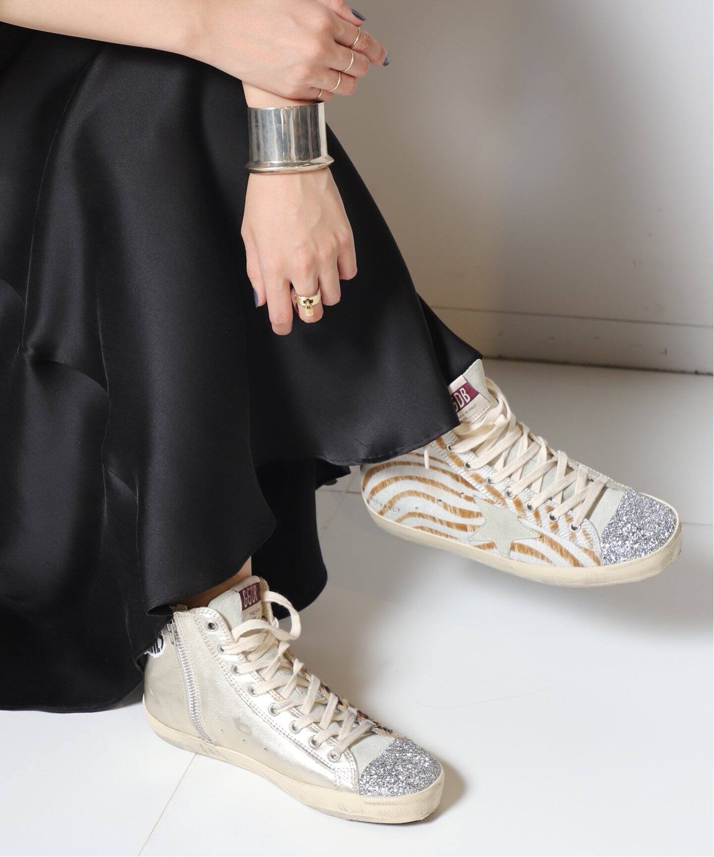 GOLDEN GOOSE/ゴールデングース】ZEBRA CRYSTAL TOE FRANCY スニーカー  