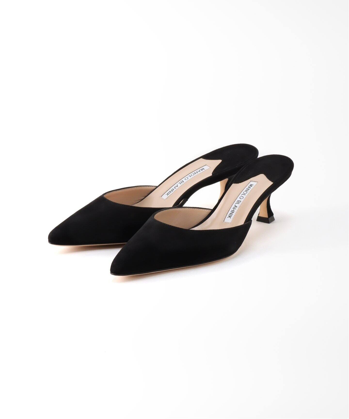 MANOLO BLAHNIK/マノロ ブラニク】CAROLYNE MULE 5cm Heal（パンプス 