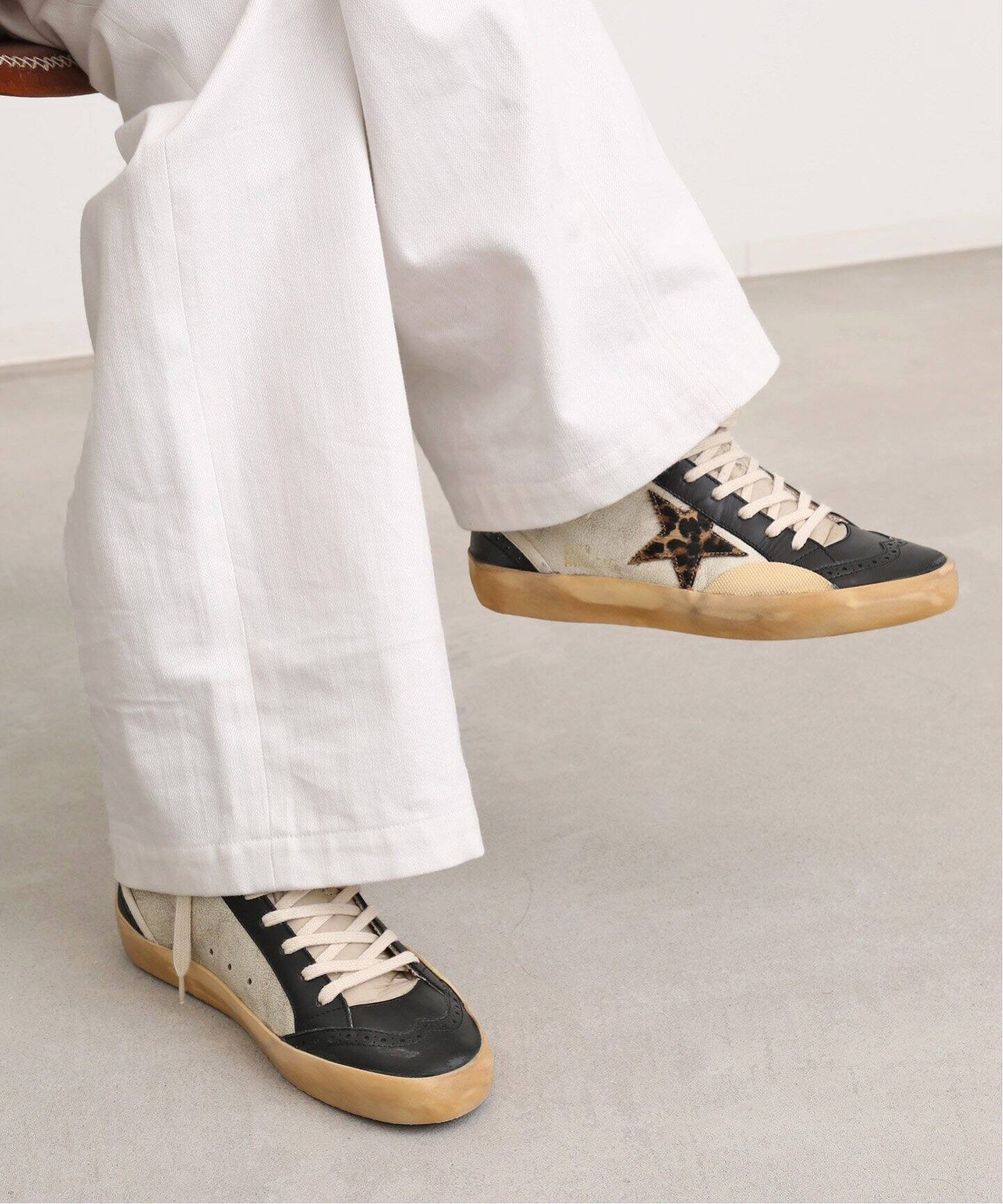 GOLDEN GOOSE / ゴールデングース】MID STAR VINTAGE LEATHER SN 