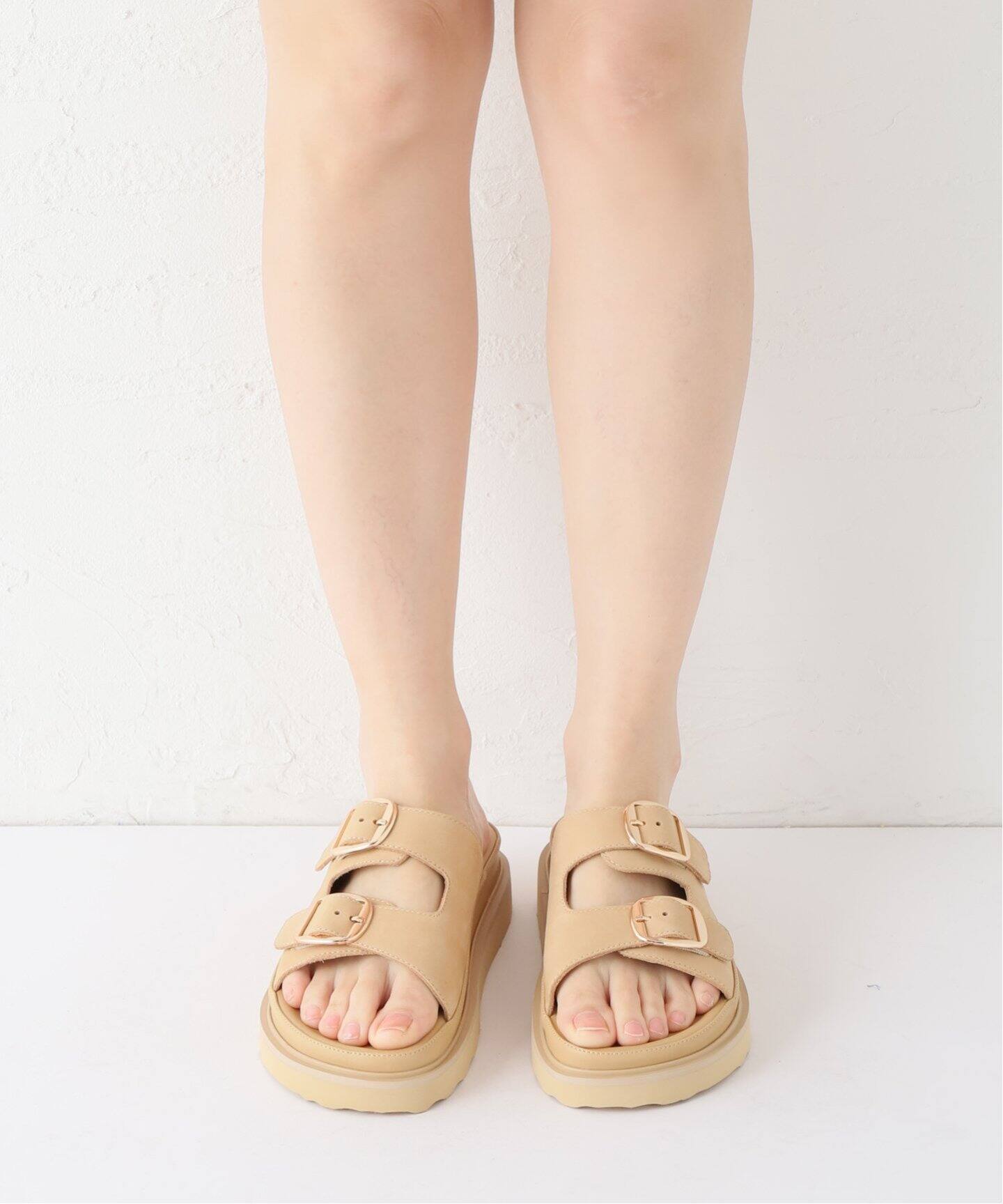 MOHI/モヒ】GOLD BUCKLE SANDAL（サンダル）｜L