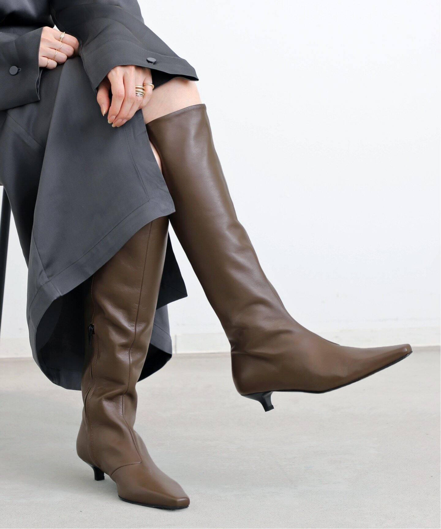 TOTEME/トーテム】 THE SLIM KNEE-HIGH BOOT（ロングブーツ）｜L 