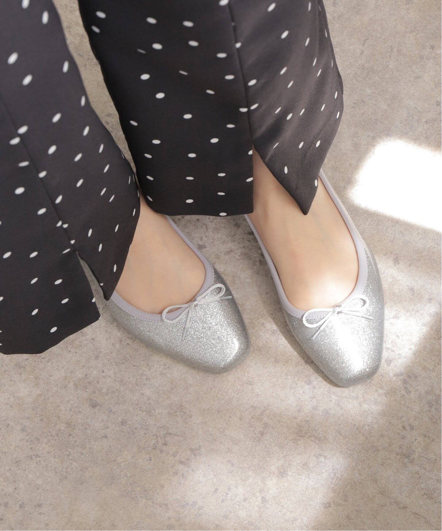 repetto】グリッターバレエシューズ シルバー （TEMPERATE 