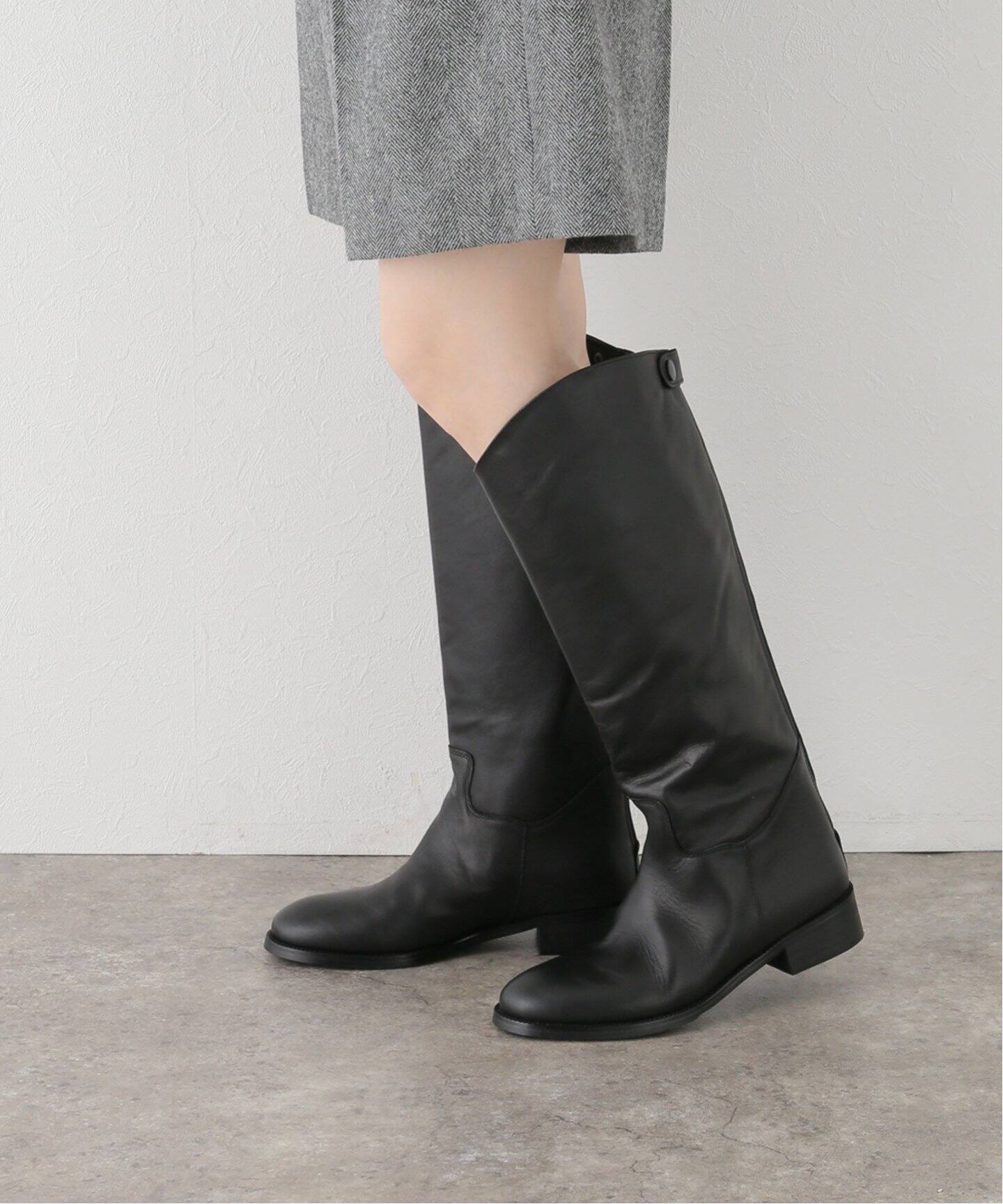 エナメルロンパスーツ （REMME/レメ】 COW backzipper ブーツ（ロング  