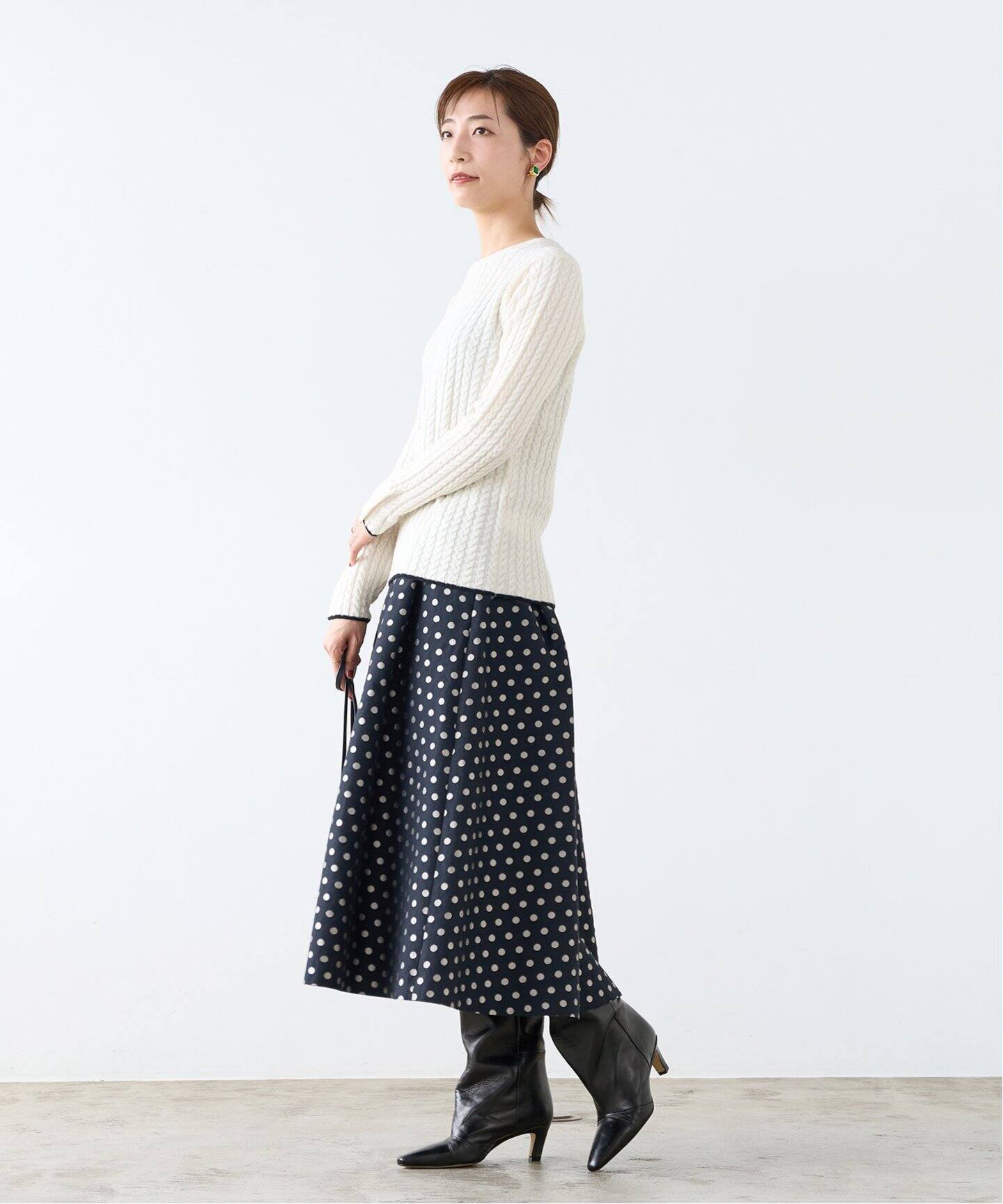 CORSO ROMA 9/コルソローマノーヴェ】POINTED LONG BOOTS / ロング 