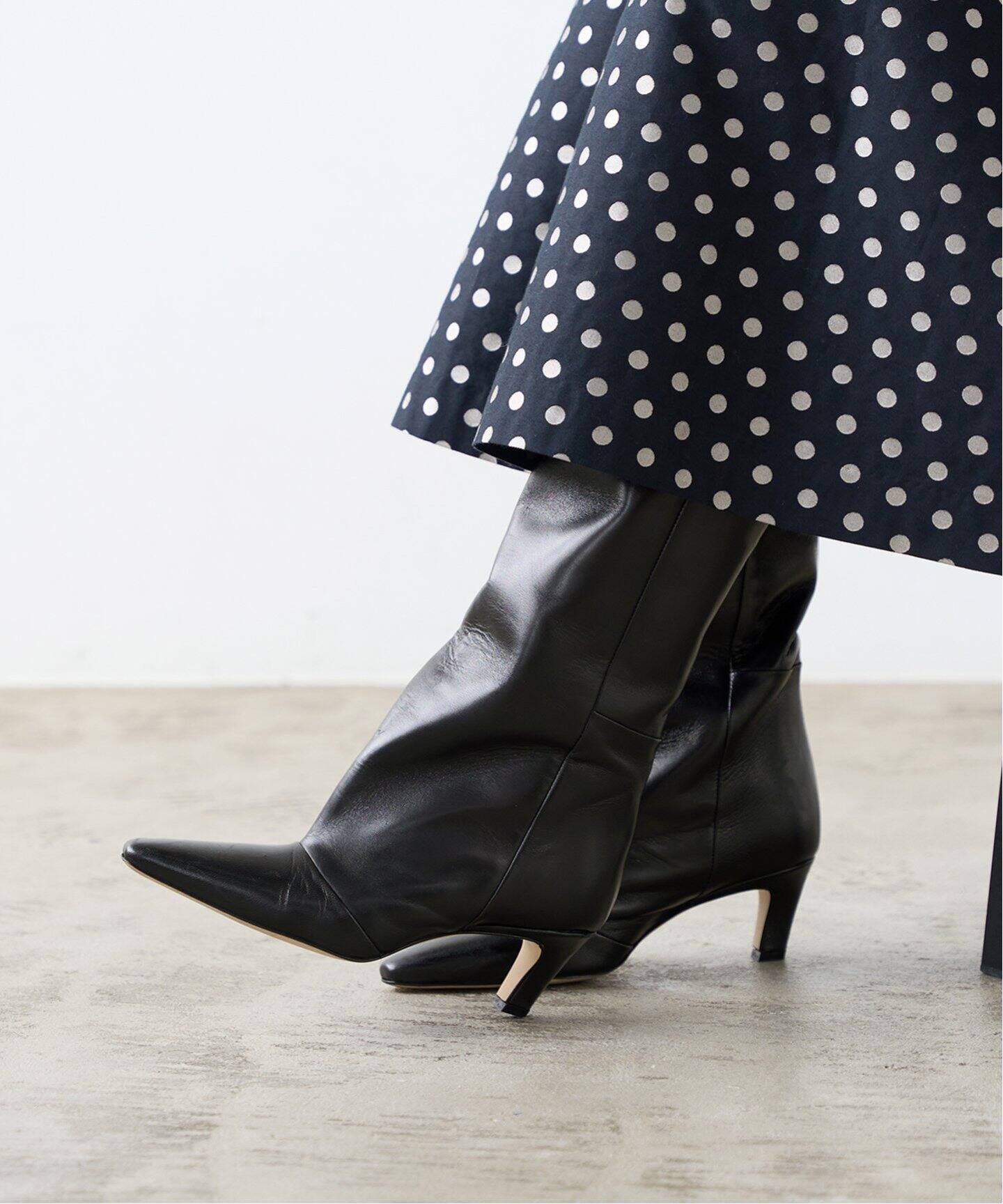 CORSO ROMA 9/コルソローマノーヴェ】POINTED LONG BOOTS / ロング  