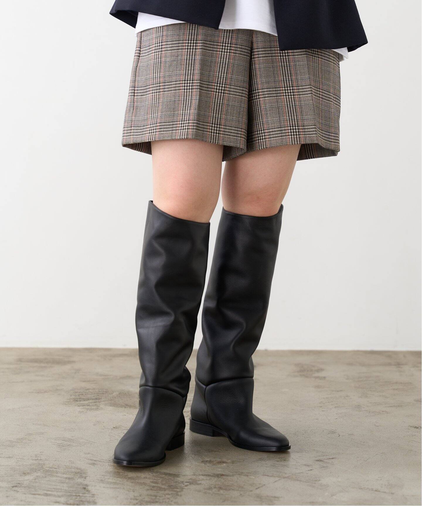 BRENTA クロコ型押し ロングブーツ 不味い
