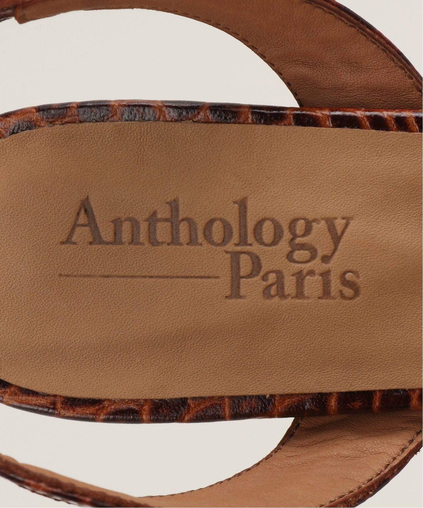 ANTHOLOGY Paris/アンソロジー・パリ】クロコ型押しサンダル（サンダル 