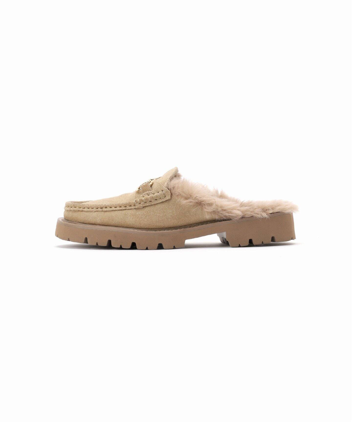 CAMINANDO/カミナンド】SHEARING LINED BIT ミュール（サンダル 