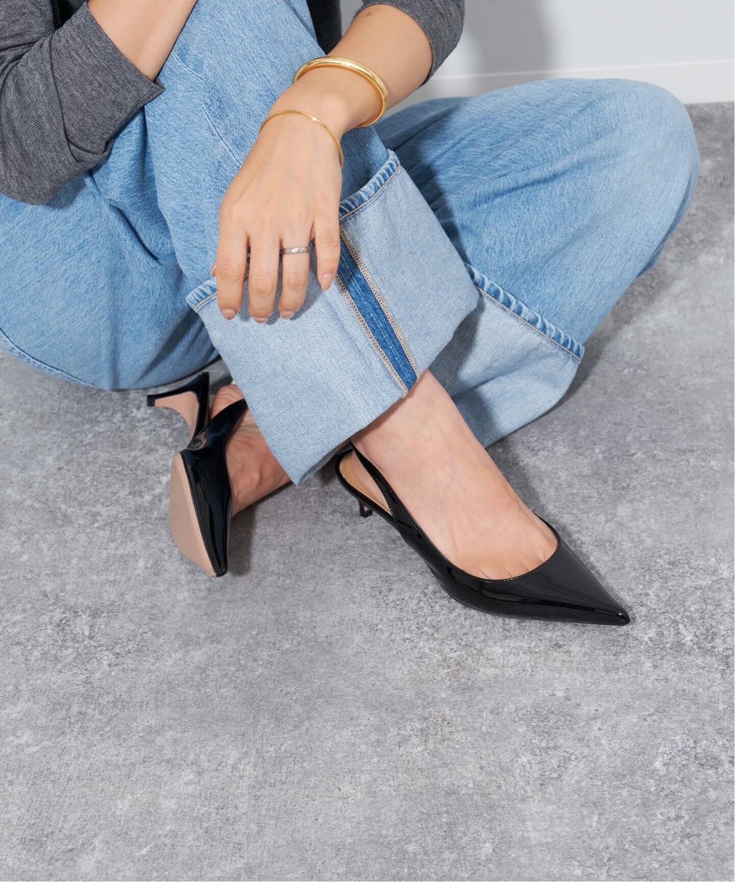 PELLICO/ペリーコ】 PATENT BACKSTRAP MULE 35 パンプス（パンプス  