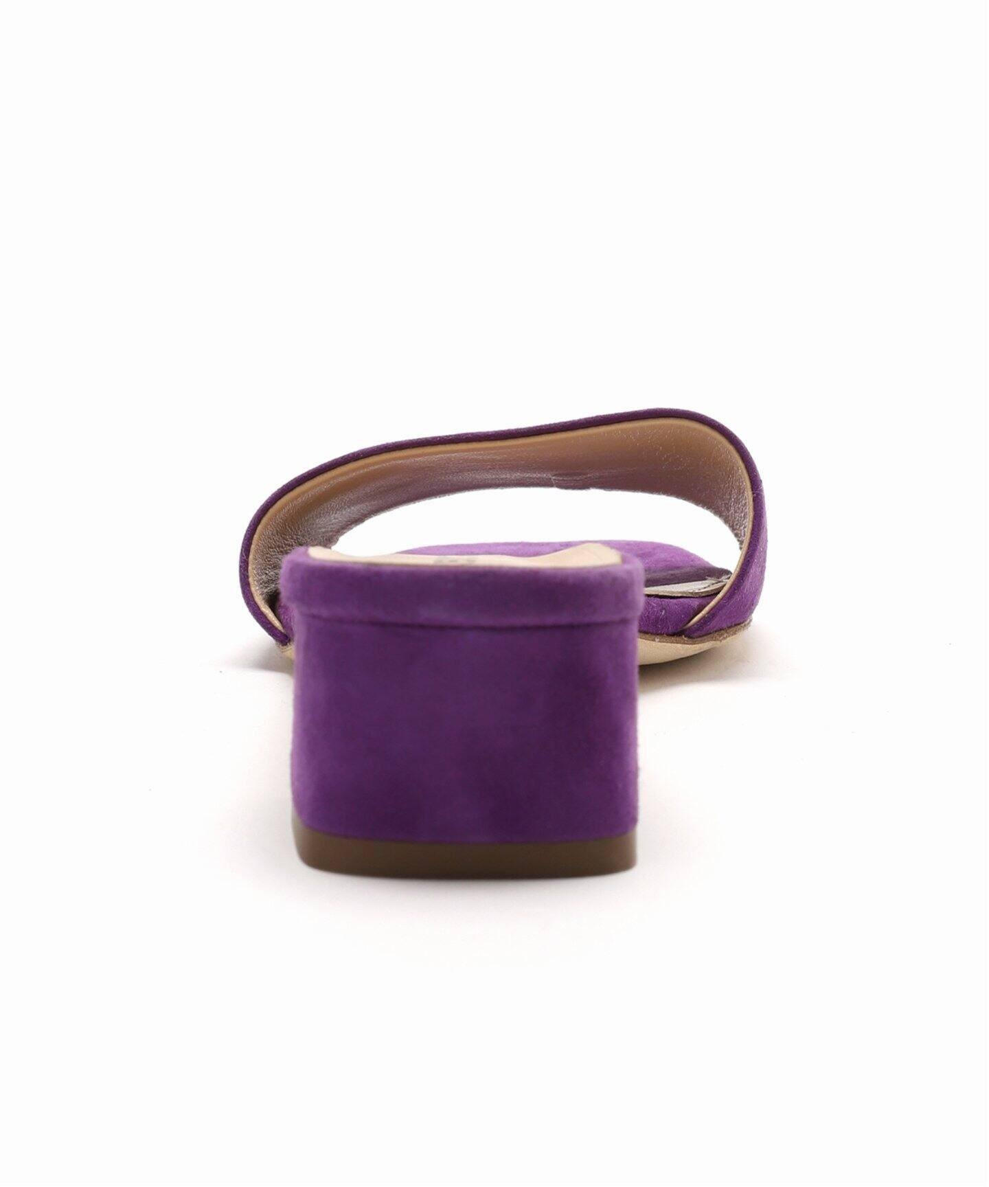 FABIO RUSCONI/ファビオルスコーニ】 SUEDE LOW HEEL サンダル  