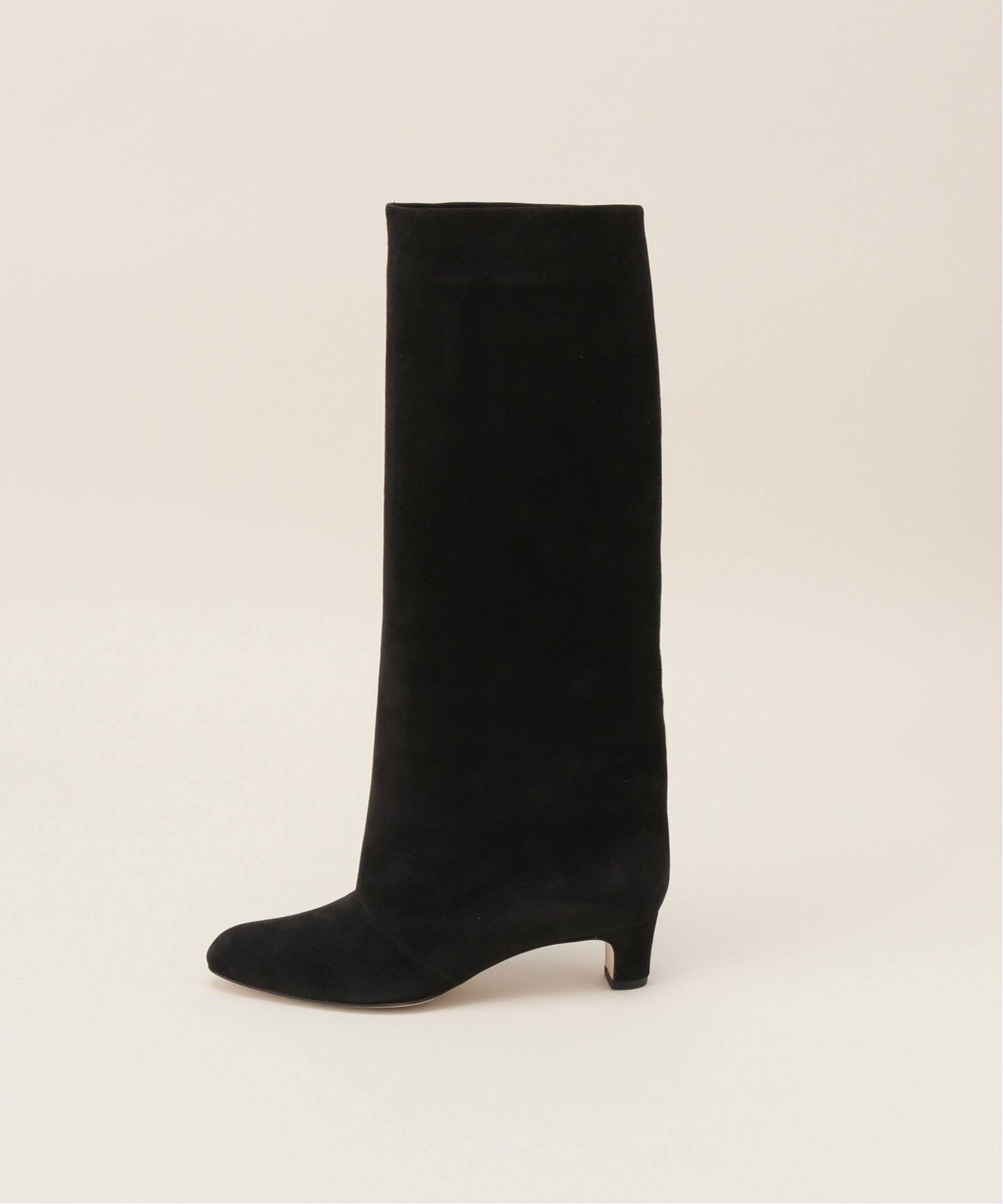 NEBULONI E. / ネブローニ】SUEDE HEEL 4.5 ブーツ（ブラック 