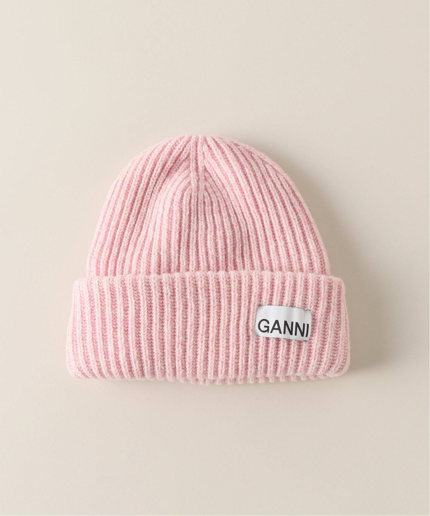 GANNI/ガニー】 Structured Rib Knit Beanie（ニットキャップ 