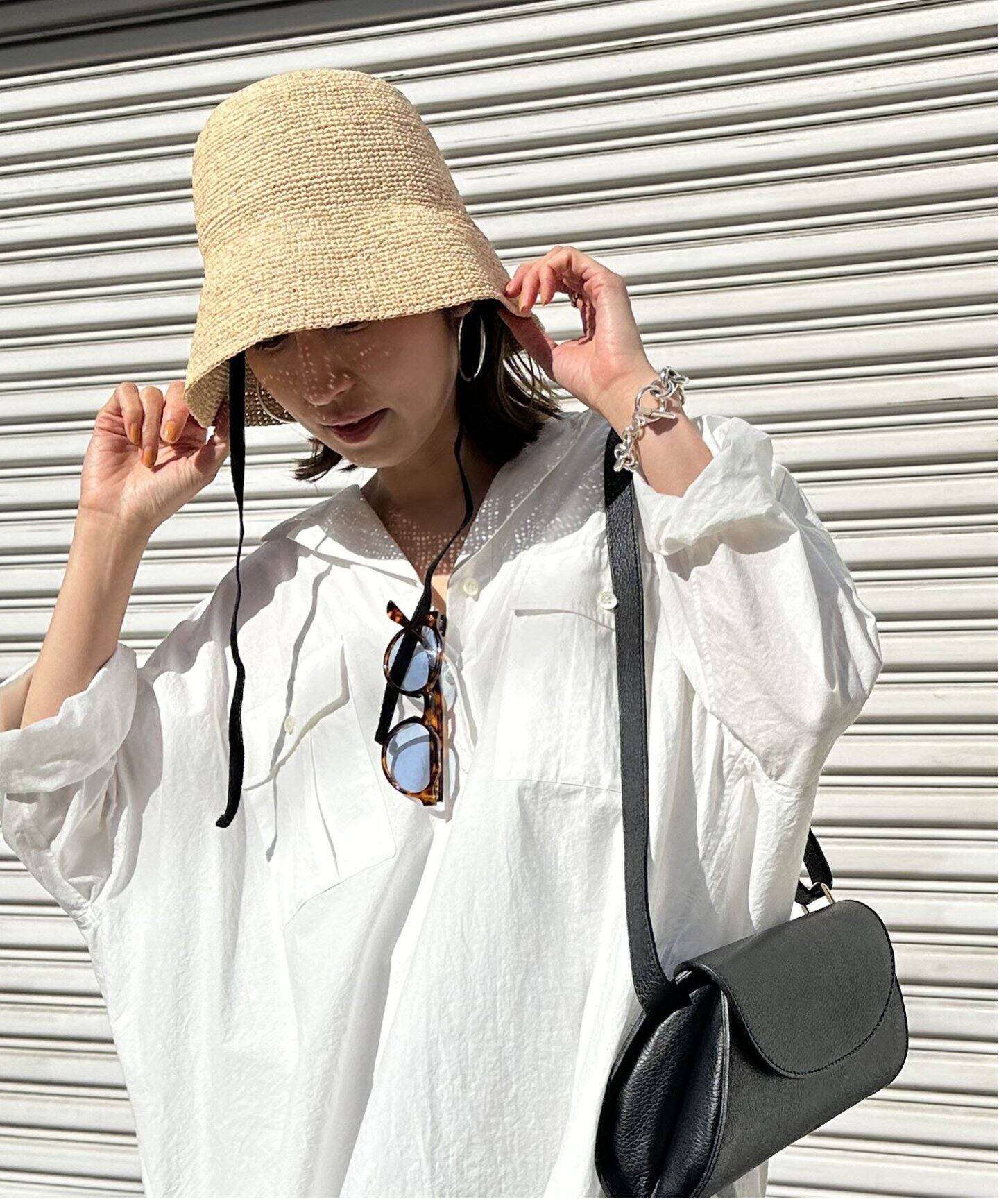 MAISON N.H PARIS/メゾン エヌ アッシュ パリ】Raffia ハット（ハット 