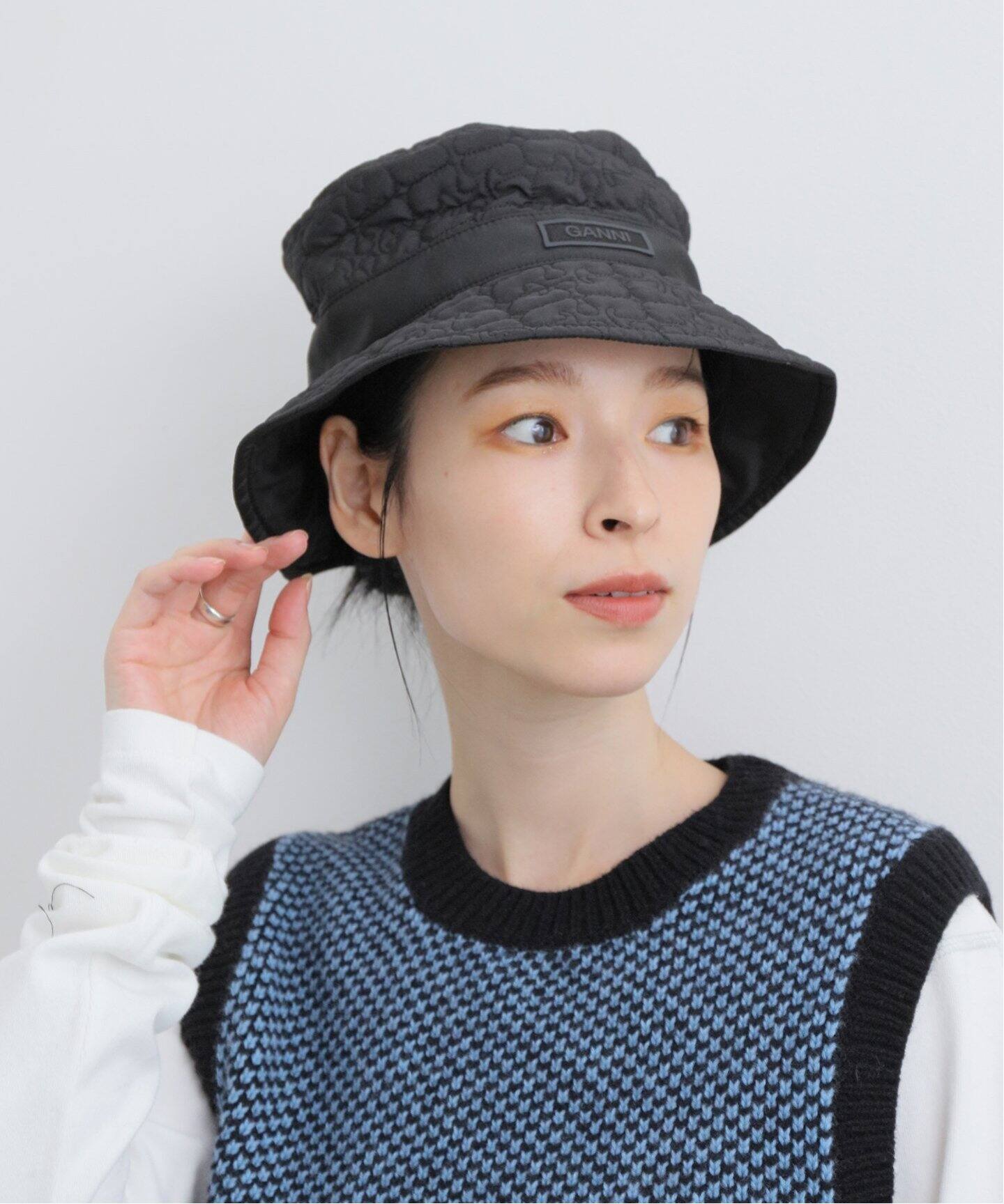 GANNI / ガニー】 Bucket Hat Quilted Tech：ハット（ハット）｜Oriens 
