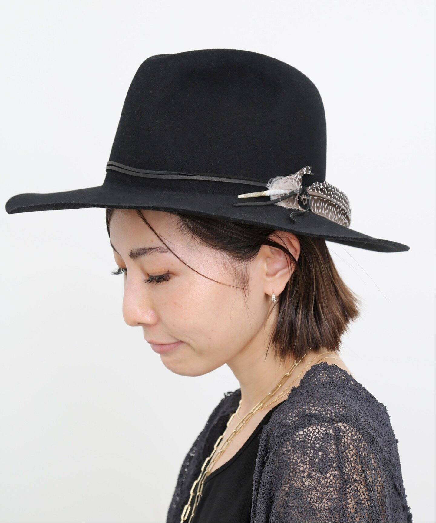 LOVELY BIRD/ラブリーバード】BROOKLYN HAT(Feather)（ハット）｜L 
