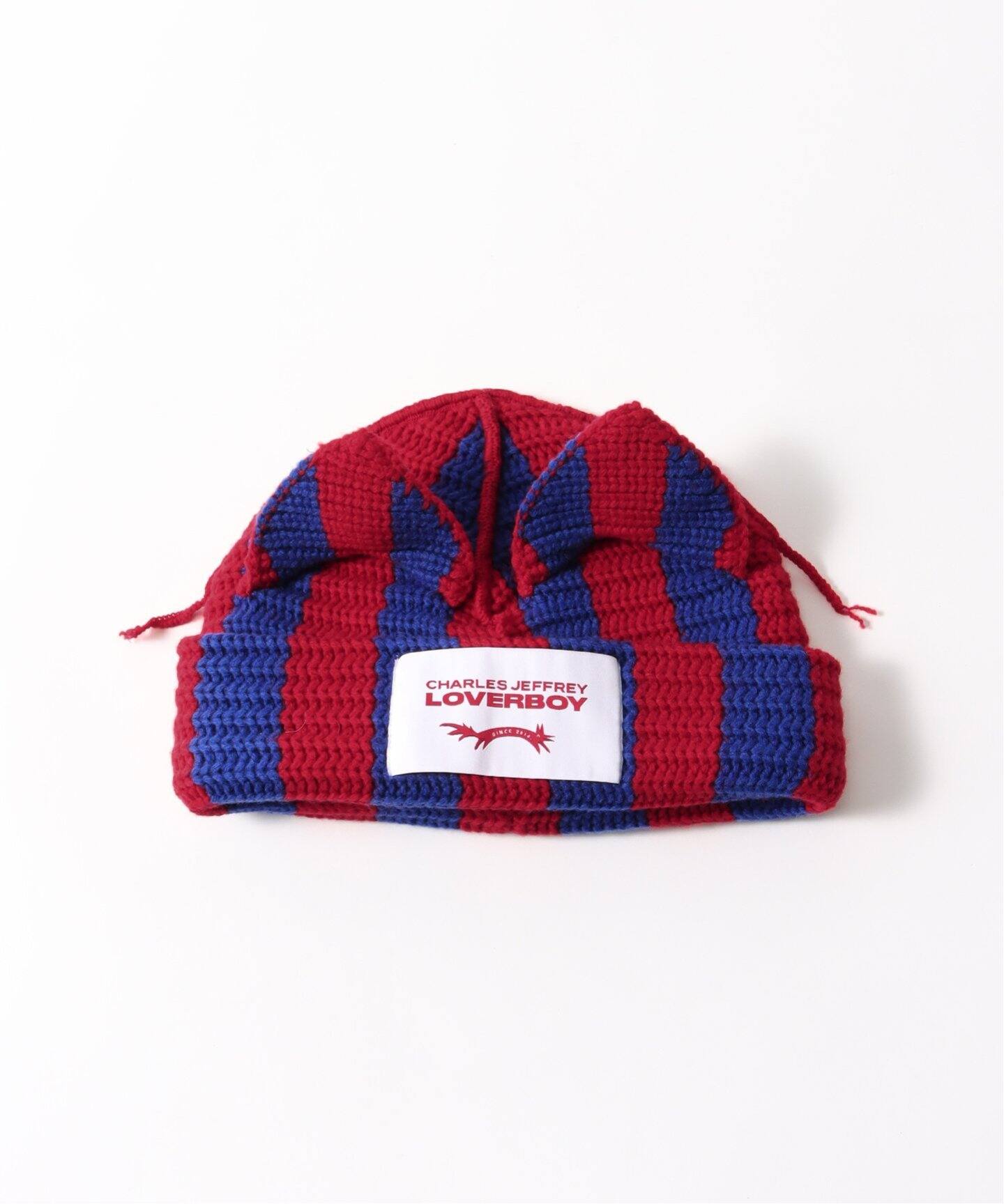 CHARLES JEFFREY LOVERBOY】 STRIPED EARS BEANIE（ニットキャップ 