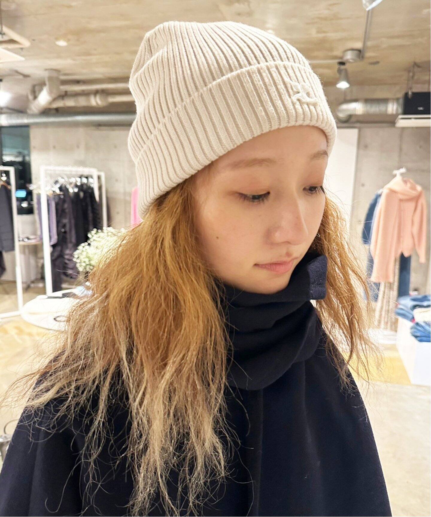 COURREGES/クレージュ】AC RIB KNIT HAT（ニットキャップ 