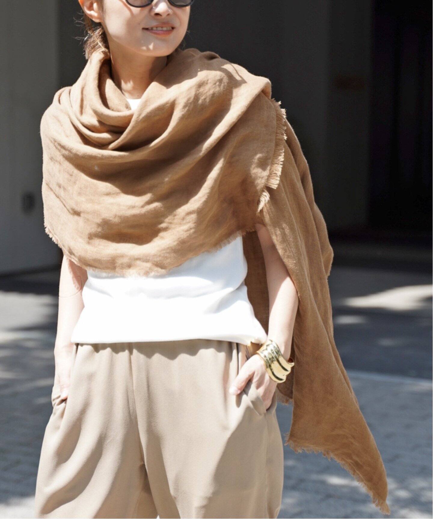 THROW/スロー】 Light リネン ストール（ストール）｜Deuxieme Classe  