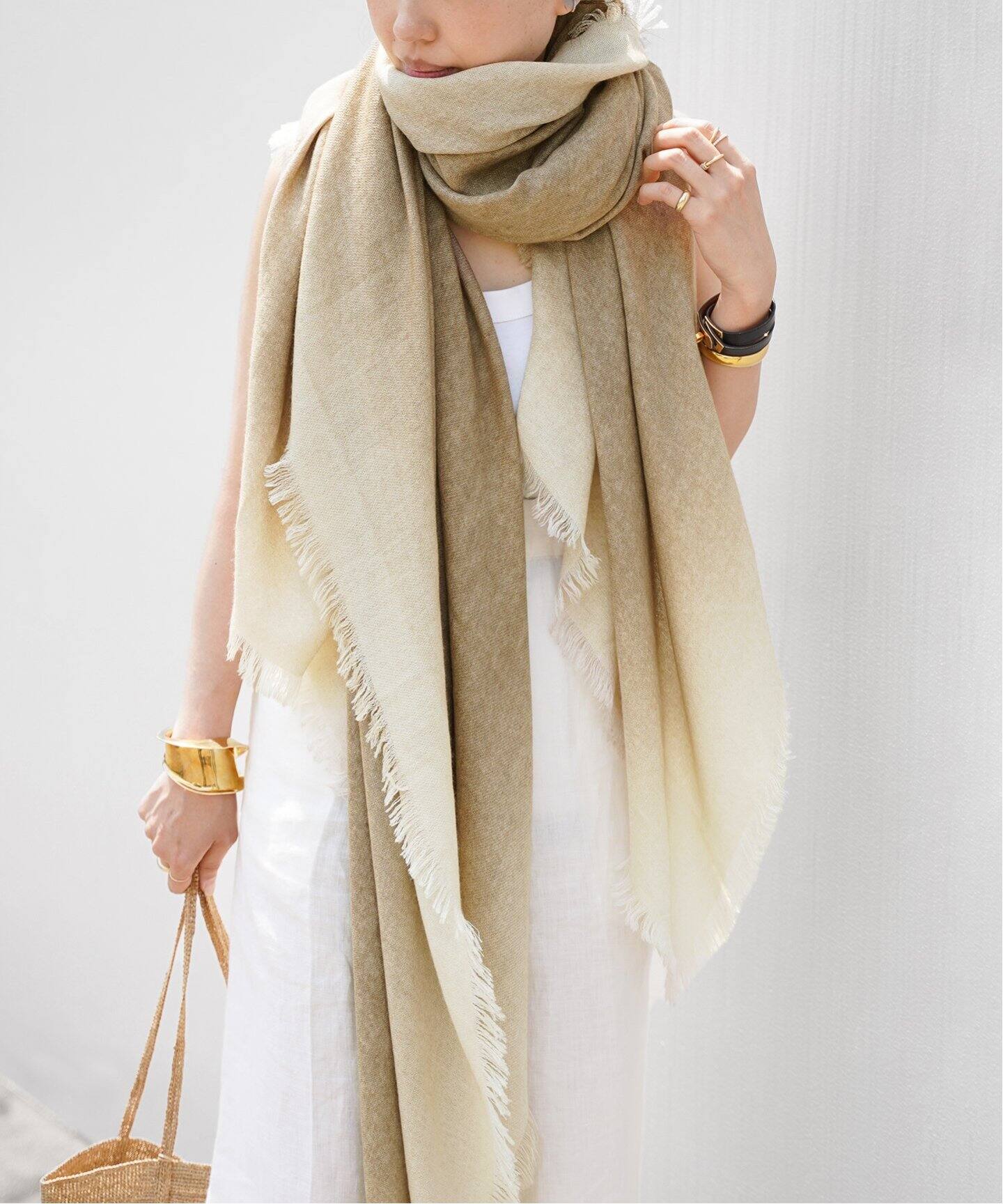 ALONPI CASHMERE / アロンピ カシミヤ】 140*200 ストール（ストール 