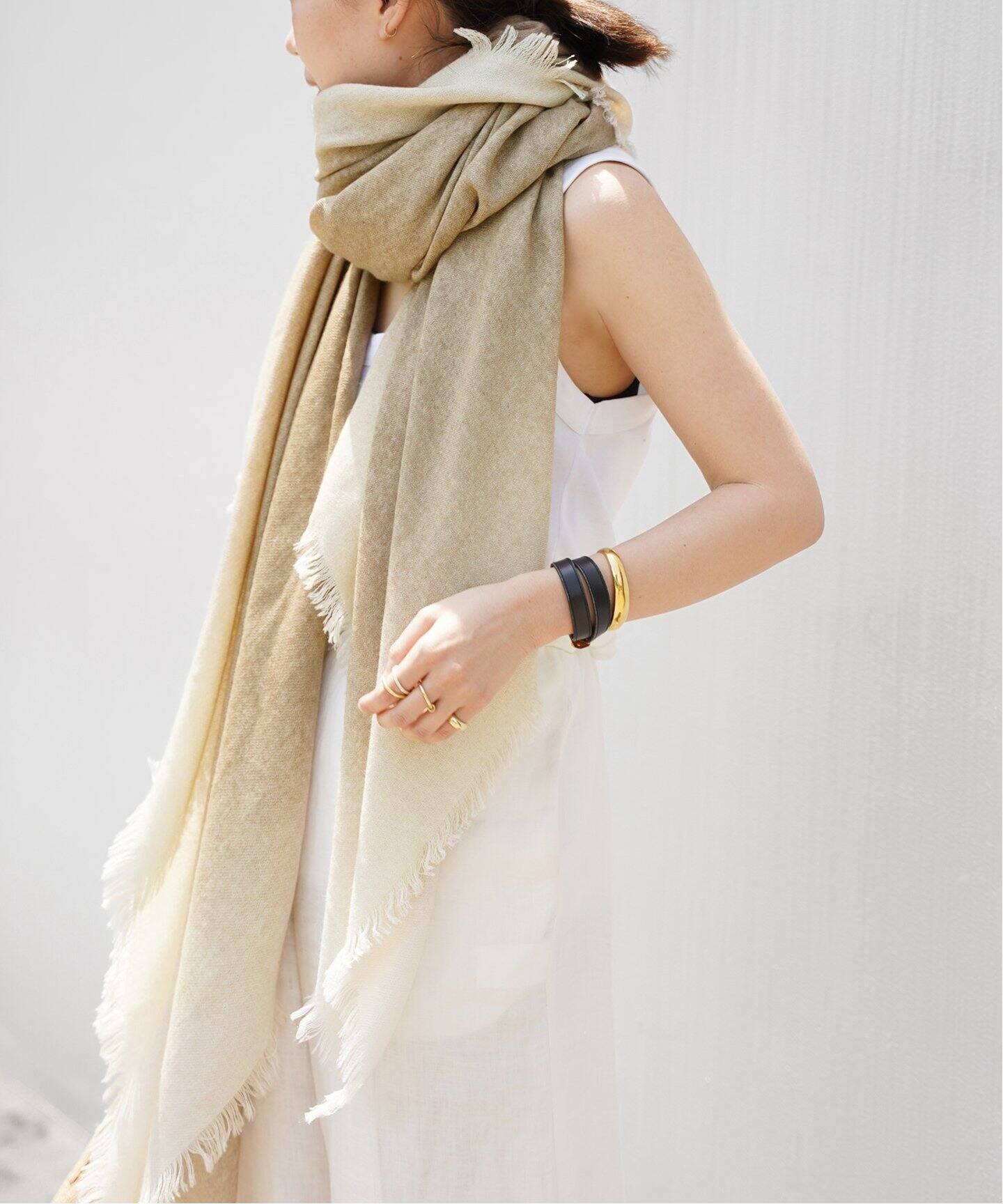 ALONPI CASHMERE / アロンピ カシミヤ】 140*200 ストール（ストール 