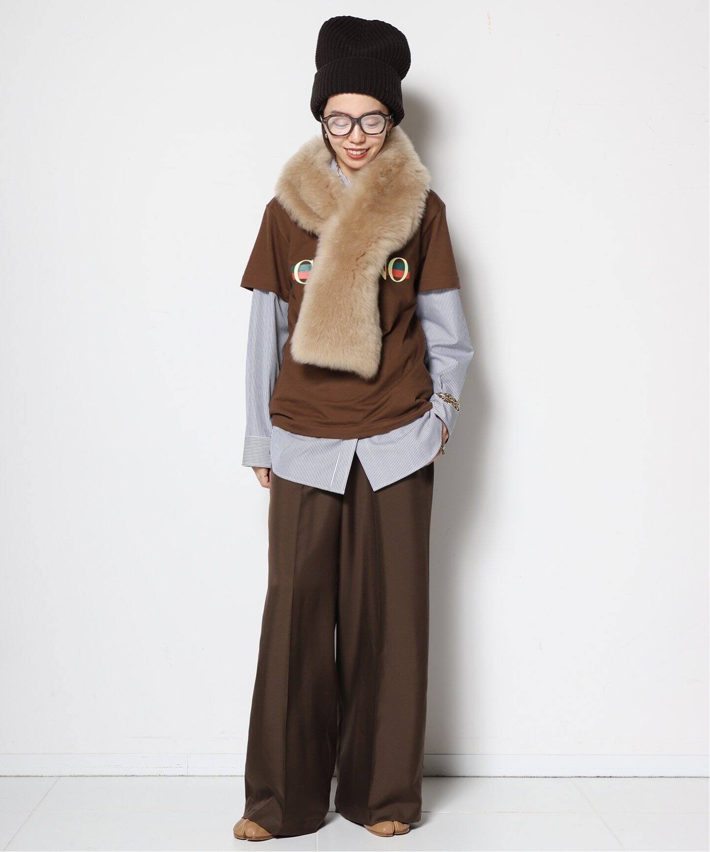 KARL DONOGHUE/カールドノヒュー】LAMBSKIN ショール（ストール  