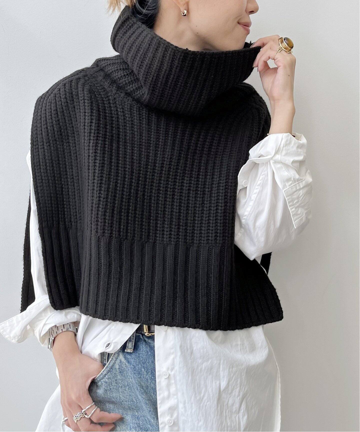 YVES SALOMON/イヴ サロモン】 WOOL FRONT KNITWEAR（その他  