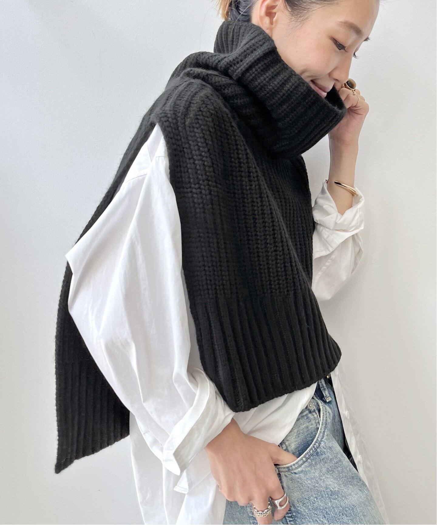 YVES SALOMON/イヴ サロモン】 WOOL FRONT KNITWEAR（その他 