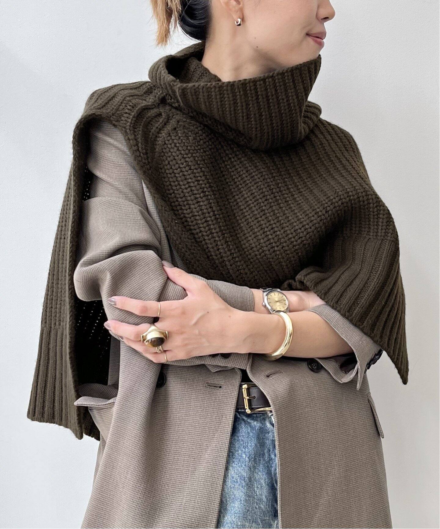 YVES SALOMON/イヴ サロモン】 WOOL FRONT KNITWEAR（その他 