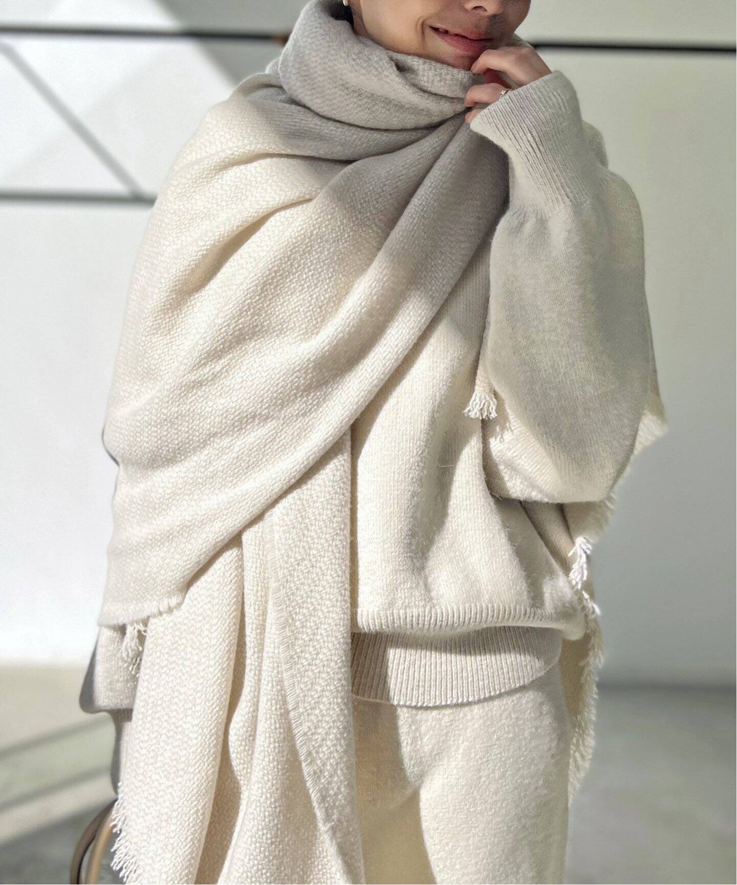 ALONPI CASHMERE / アロンピ カシミア】stole（マフラー）｜L  