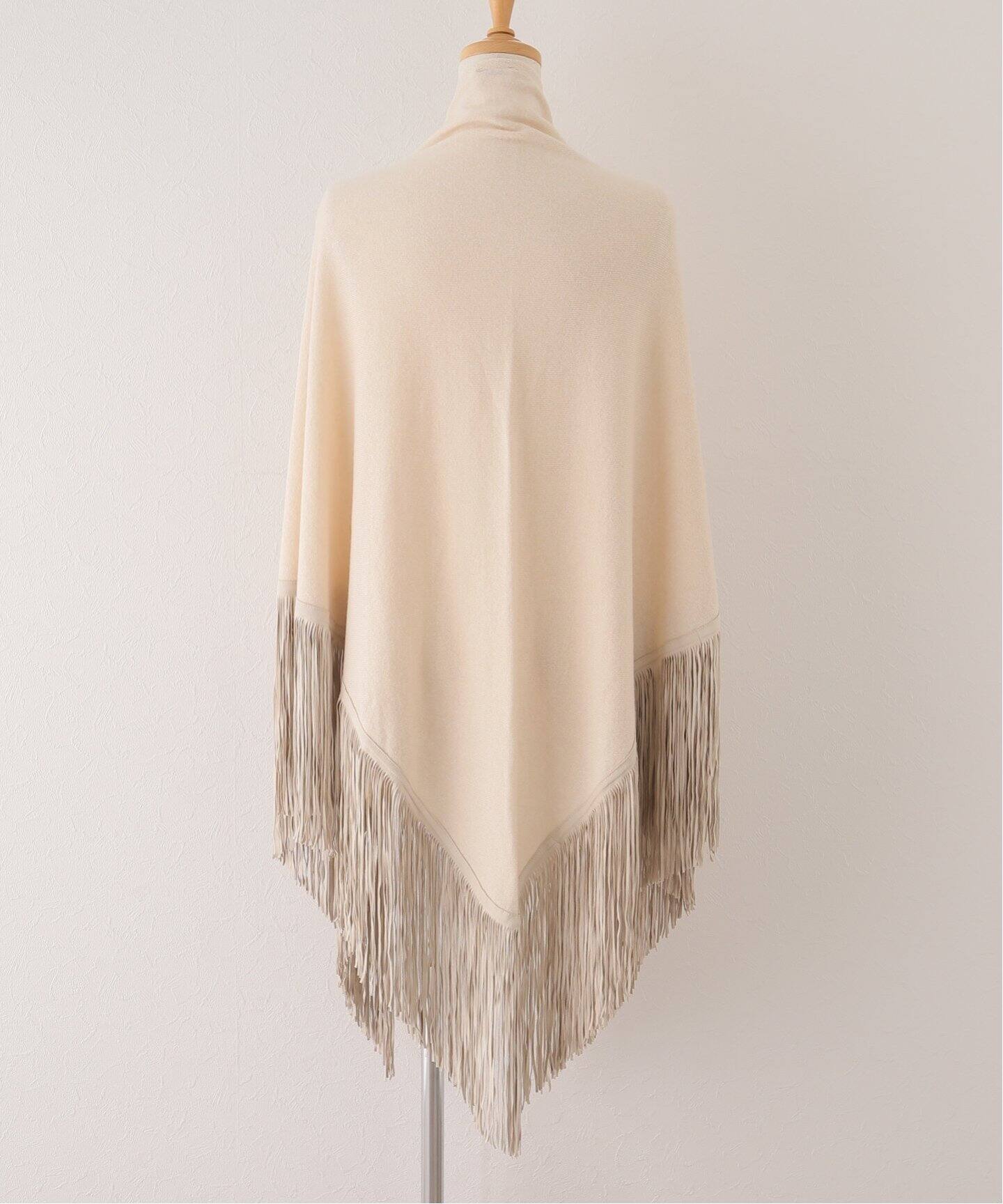 MIXIK/ミクシック】CASHMERE FRINGE STOLE（ストール）｜L