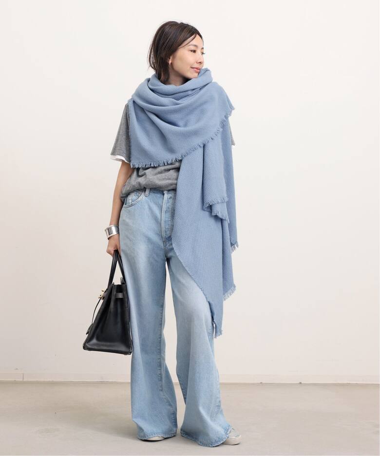 ALONPI/アロンピ】 CASHMERE STOLE（ストール）｜L