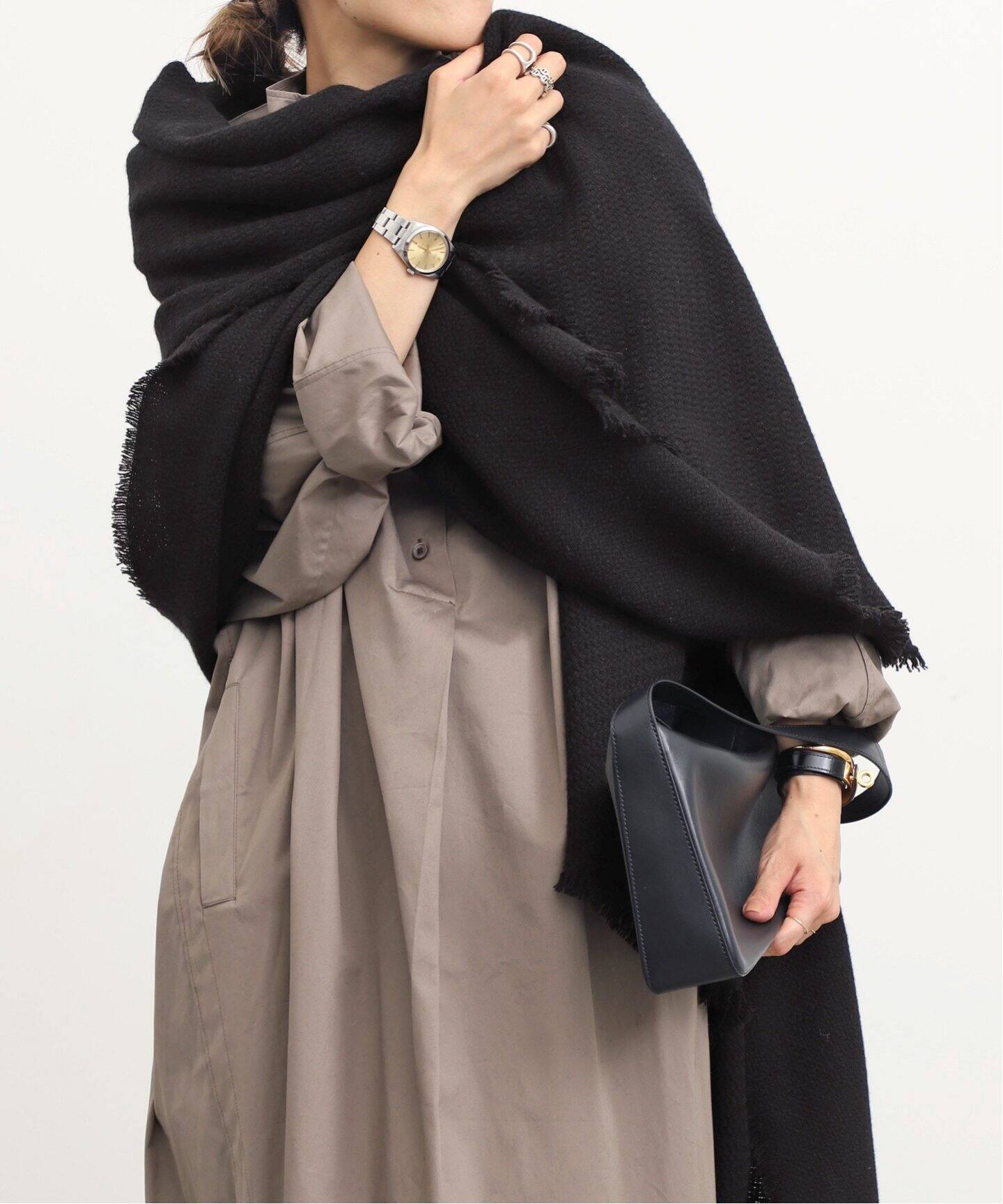 ALONPI/アロンピ】 CASHMERE STOLE（ストール）｜L