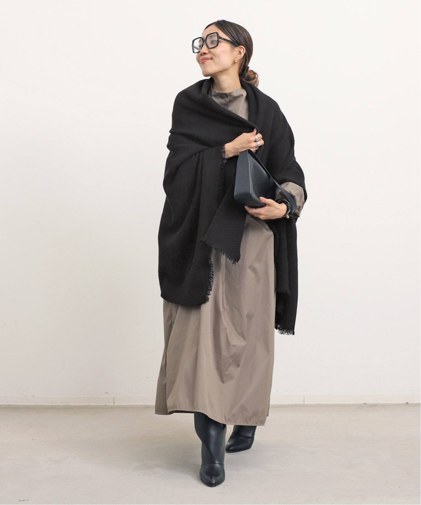 ALONPI/アロンピ】 CASHMERE STOLE（ストール）｜L