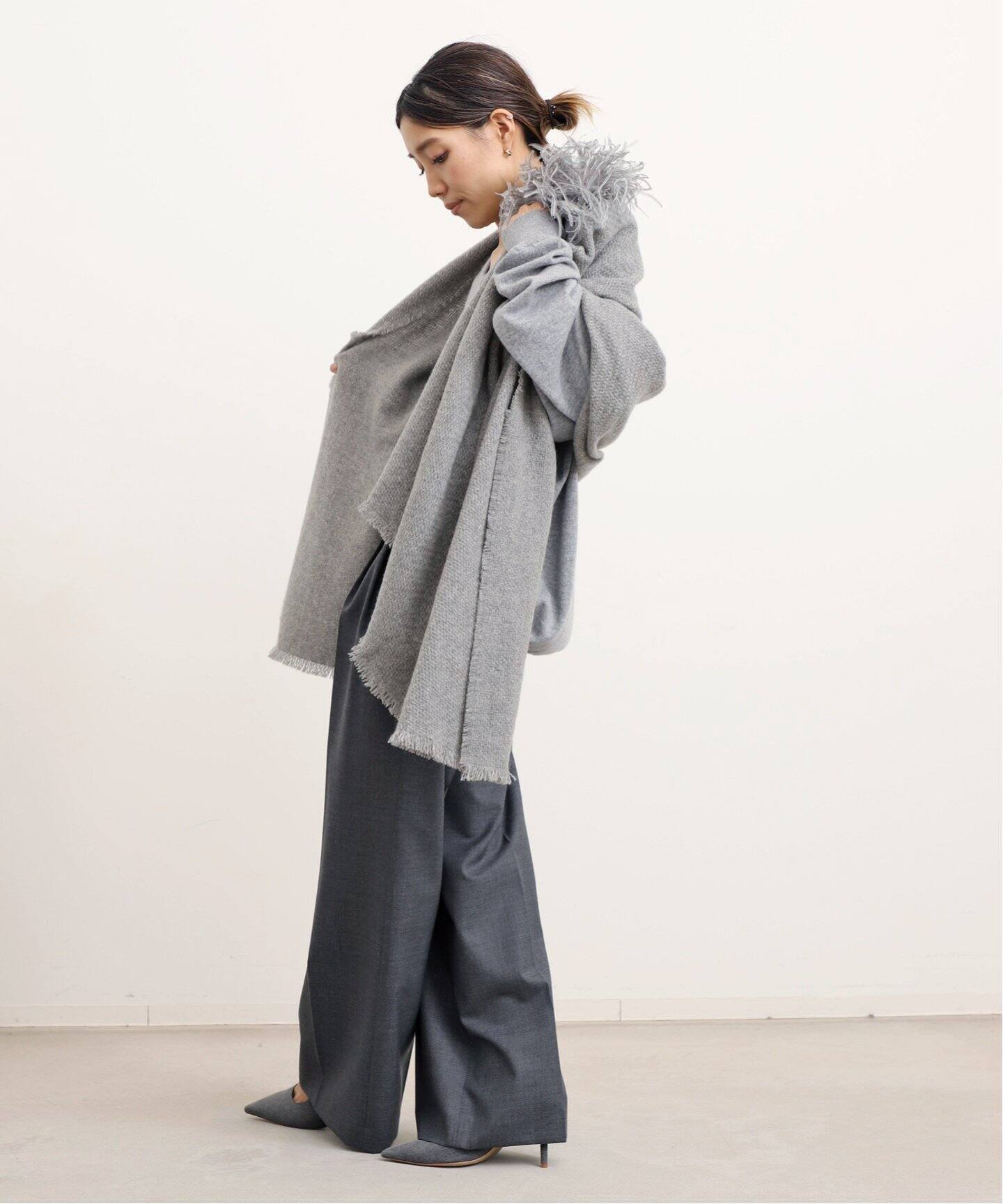 ALONPI/アロンピ】 CASHMERE STOLE（ストール）｜L