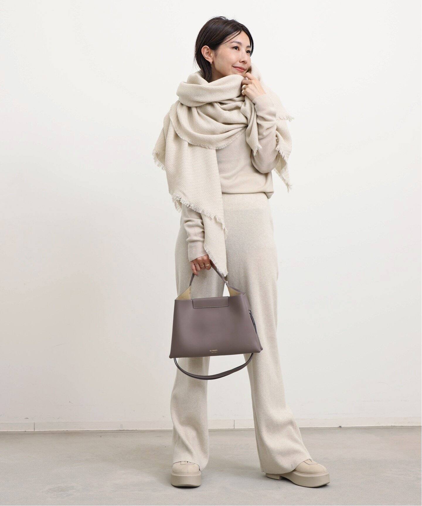 ALONPI/アロンピ】 CASHMERE STOLE（ストール）｜L
