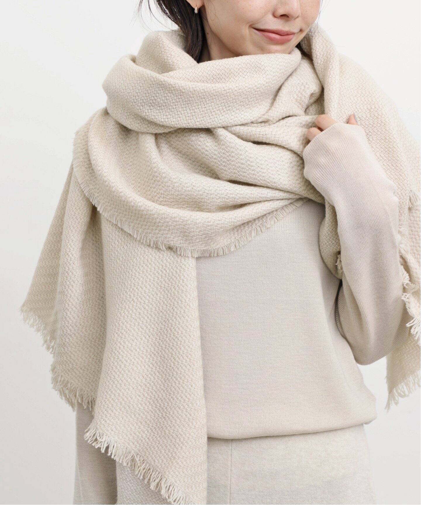 ALONPI/アロンピ】 CASHMERE STOLE（ストール）｜L 